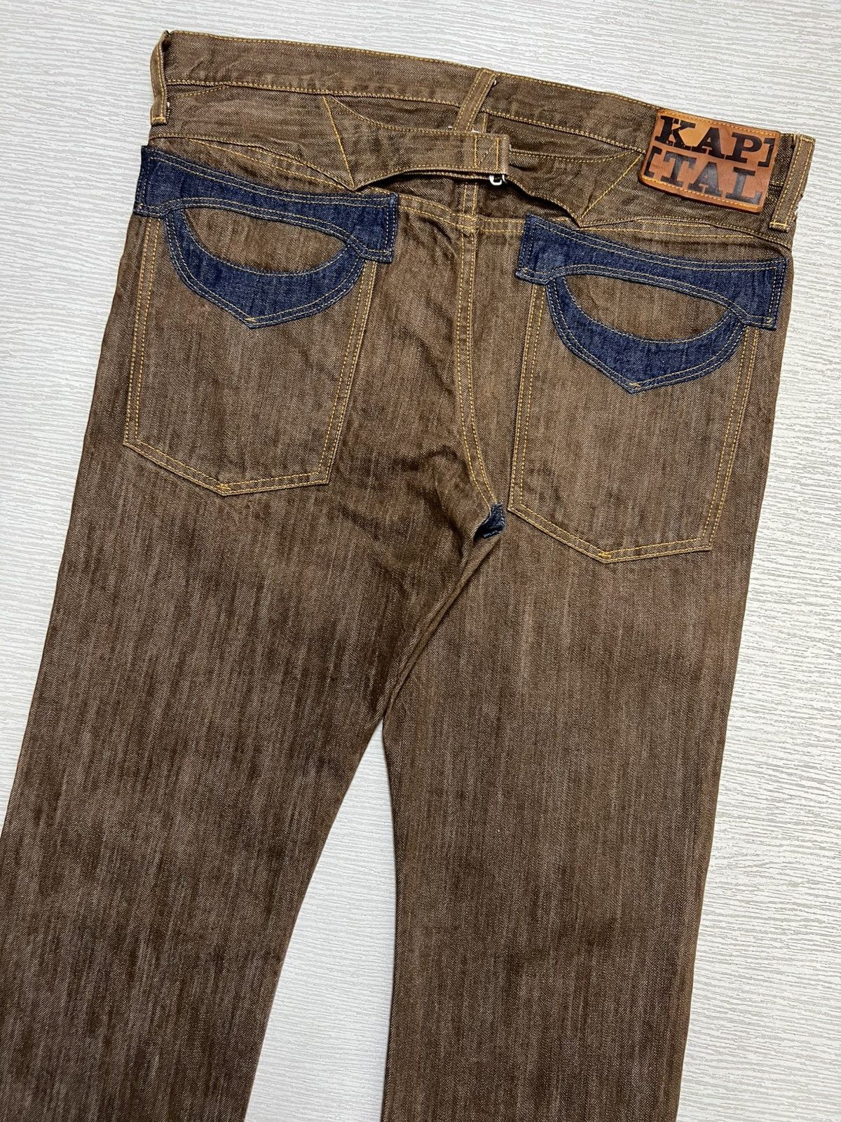 Kapital Kapital - Cinch Back Pocket Detailing Denim Jeans Size US 34 / EU 50 - 7 Thumbnail