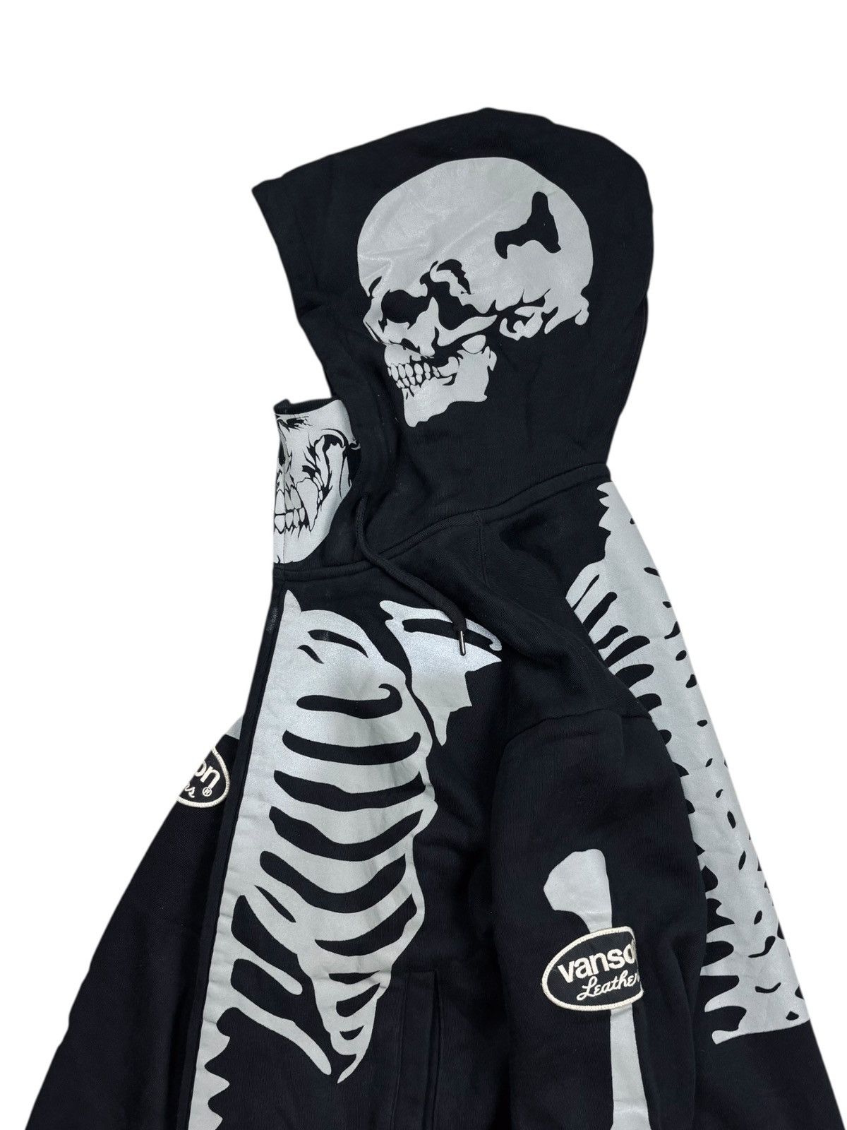 Vanson Leathers Archive Vanson - Masked Skeleton Zip Hoodie Size US L / EU 52-54 / 3 - 8 Thumbnail