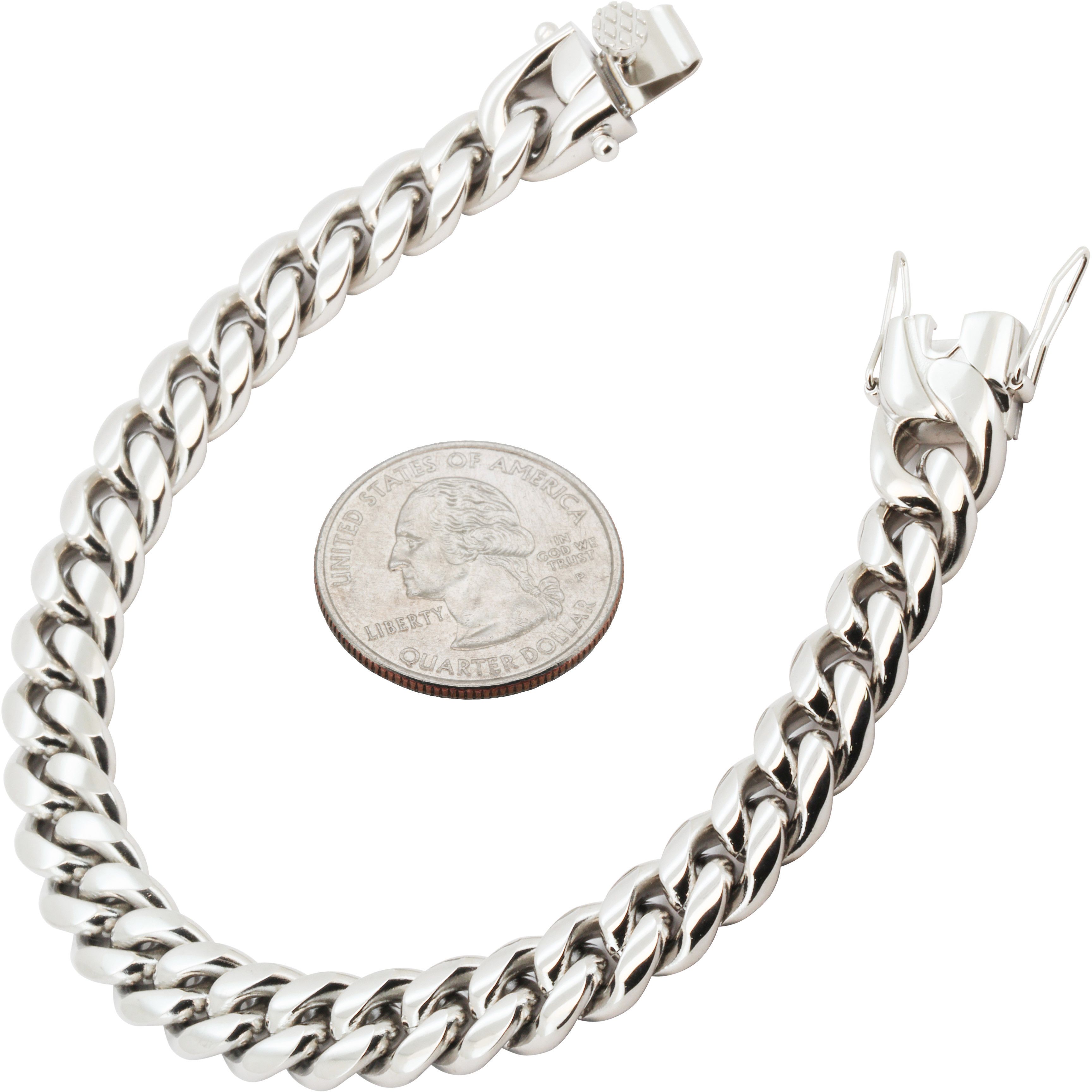 Other 316L Stainless Steel 10mm Miami Cuban Link Bracelet 8” Size ONE SIZE - 1 Thumbnail