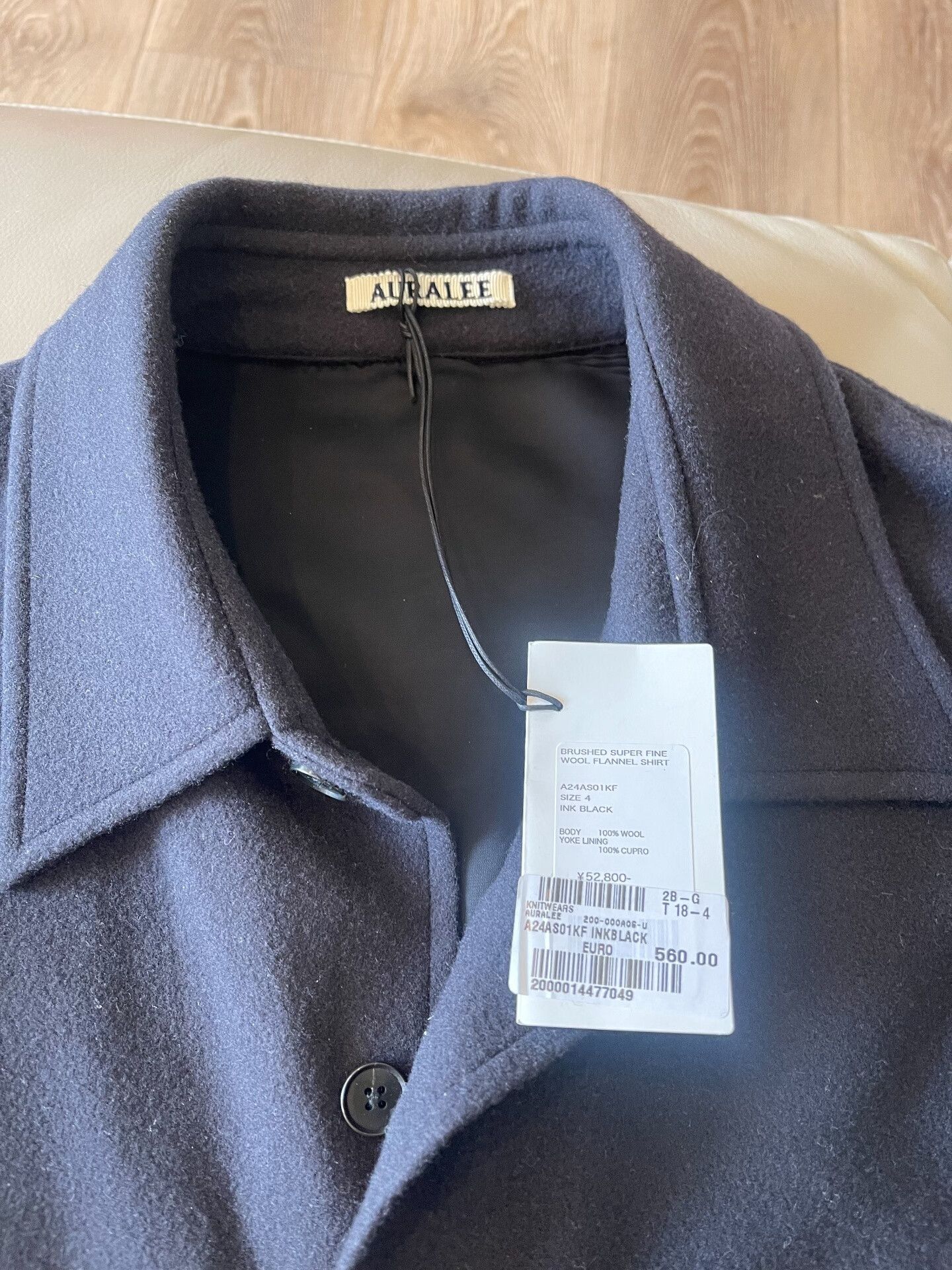 Auralee AURALEE Wool Flannel Shirt Jacket Size US XL / EU 56 / 4 - 4 Thumbnail