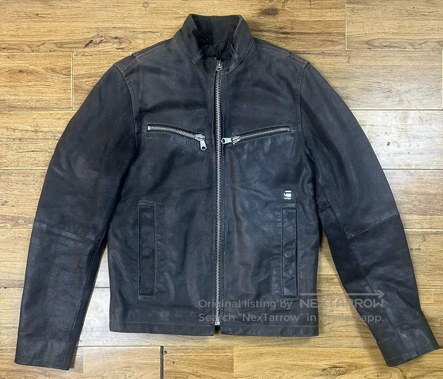 G-Star Gstar Heavyweight Leather Jacket for Men. Size US S / EU 44-46 / 1 - 1 Thumbnail