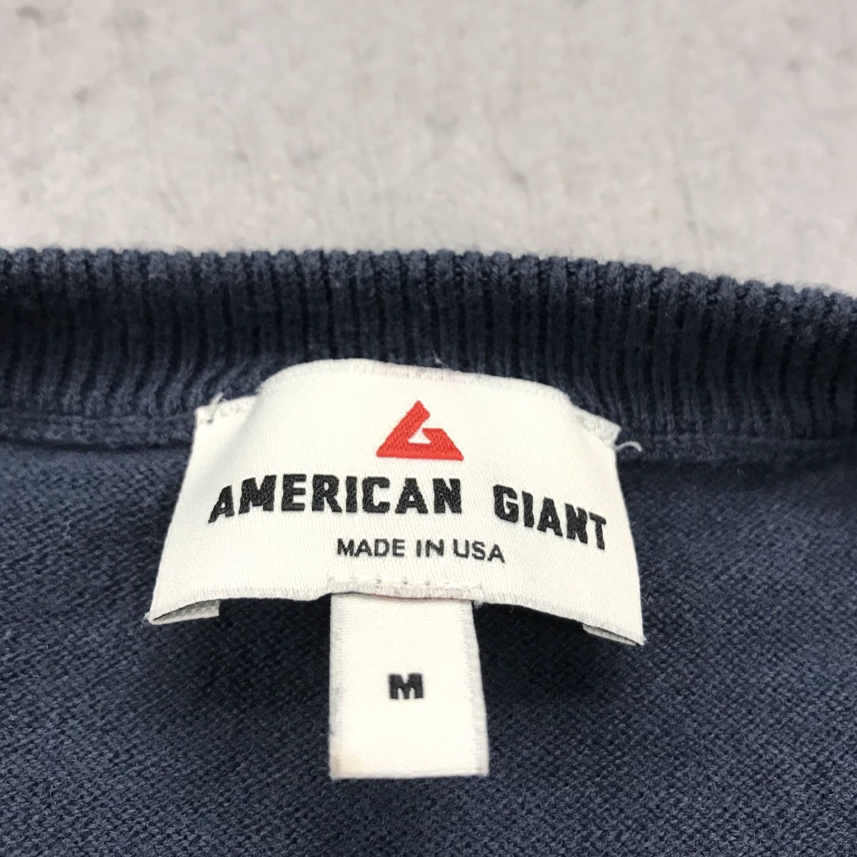 Vintage American Giant Sweater Women’s M Blue V-Neck Merino Wool Cotton Pullover Size M / US 6-8 / IT 42-44 - 3 Thumbnail