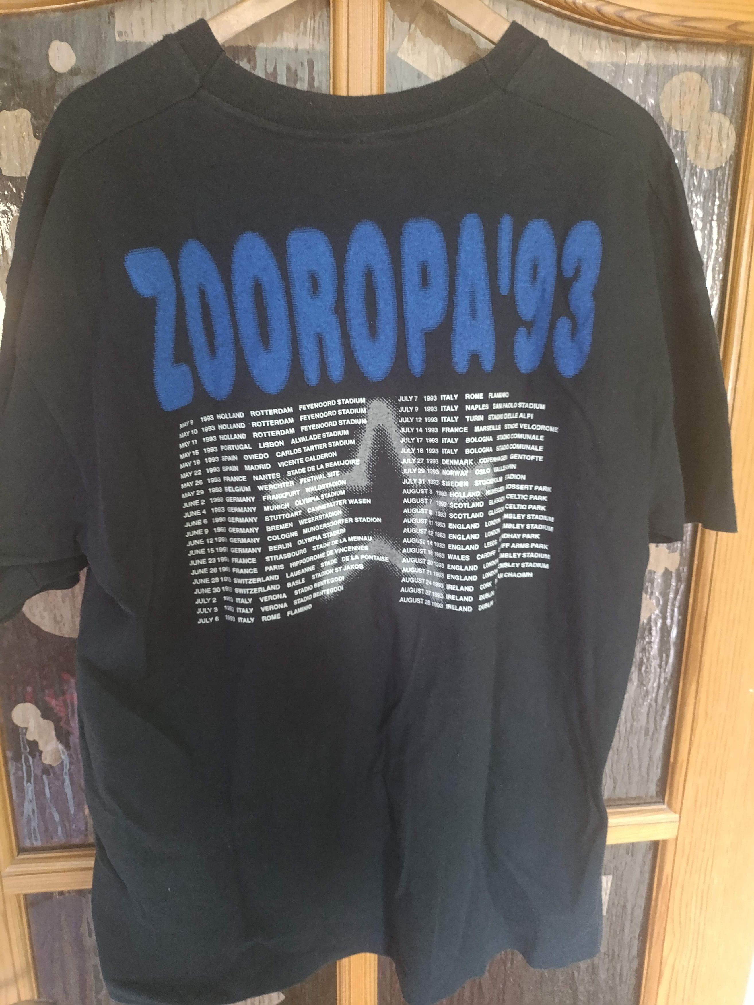 Band Tees × Vintage U2 1993 Vintage Zooropa European Tour 90s XL VTG Size US XL / EU 56 / 4 - 2 Thumbnail