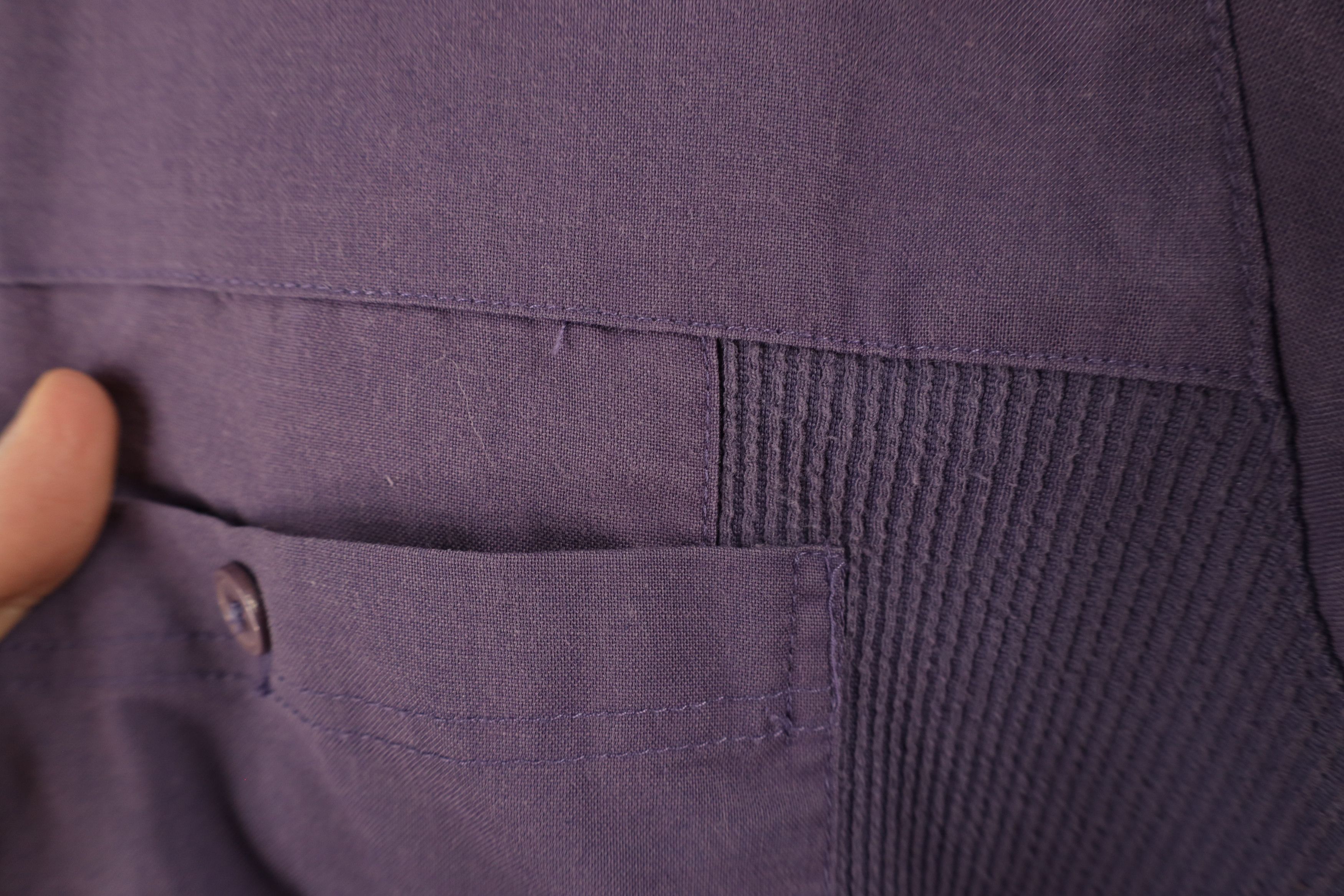 Vintage Vintage 90s Streetwear Ribbed Pullover Polo Shirt Purple Size US XXL / EU 58 / 5 - 4 Thumbnail