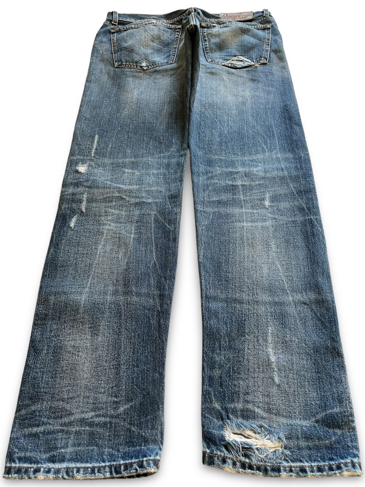 Roy Denim SALES 🔥 Vintage Roy Roger's Cult Selvedge Distressed Jeans Size US 35 - 3 Thumbnail