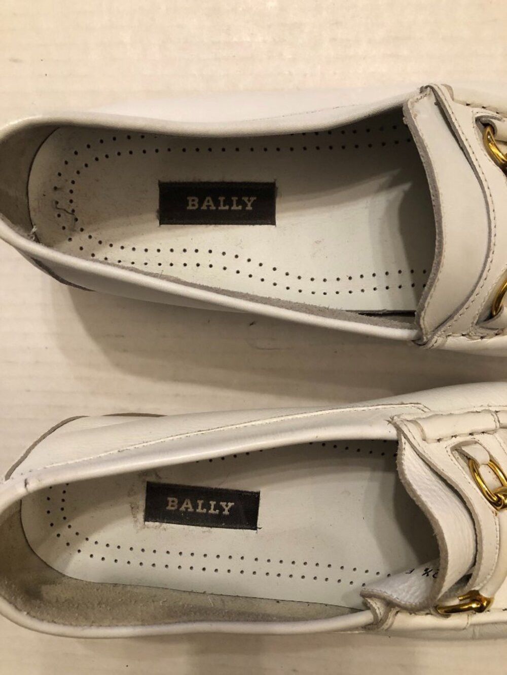 Bally Bally men's new white leather slip on dress shoes size: 8 Size US 8 / EU 41 - 3 Thumbnail