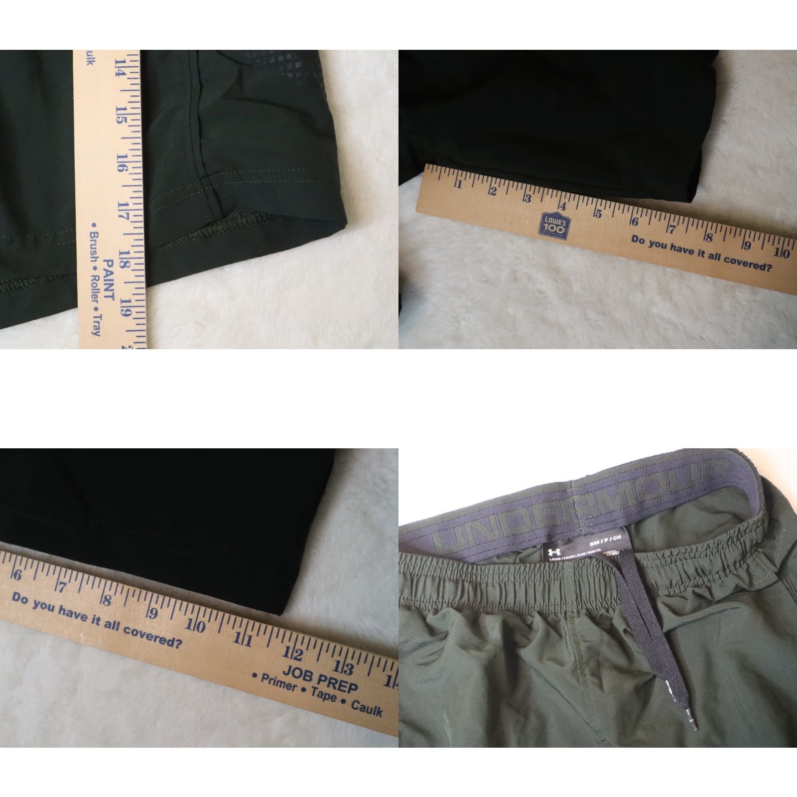 Under Armour Under Armour Heatgear Graphic Shorts Mens S Black Elastic Waist Activewear Yoga Size US 29 - 8 Thumbnail