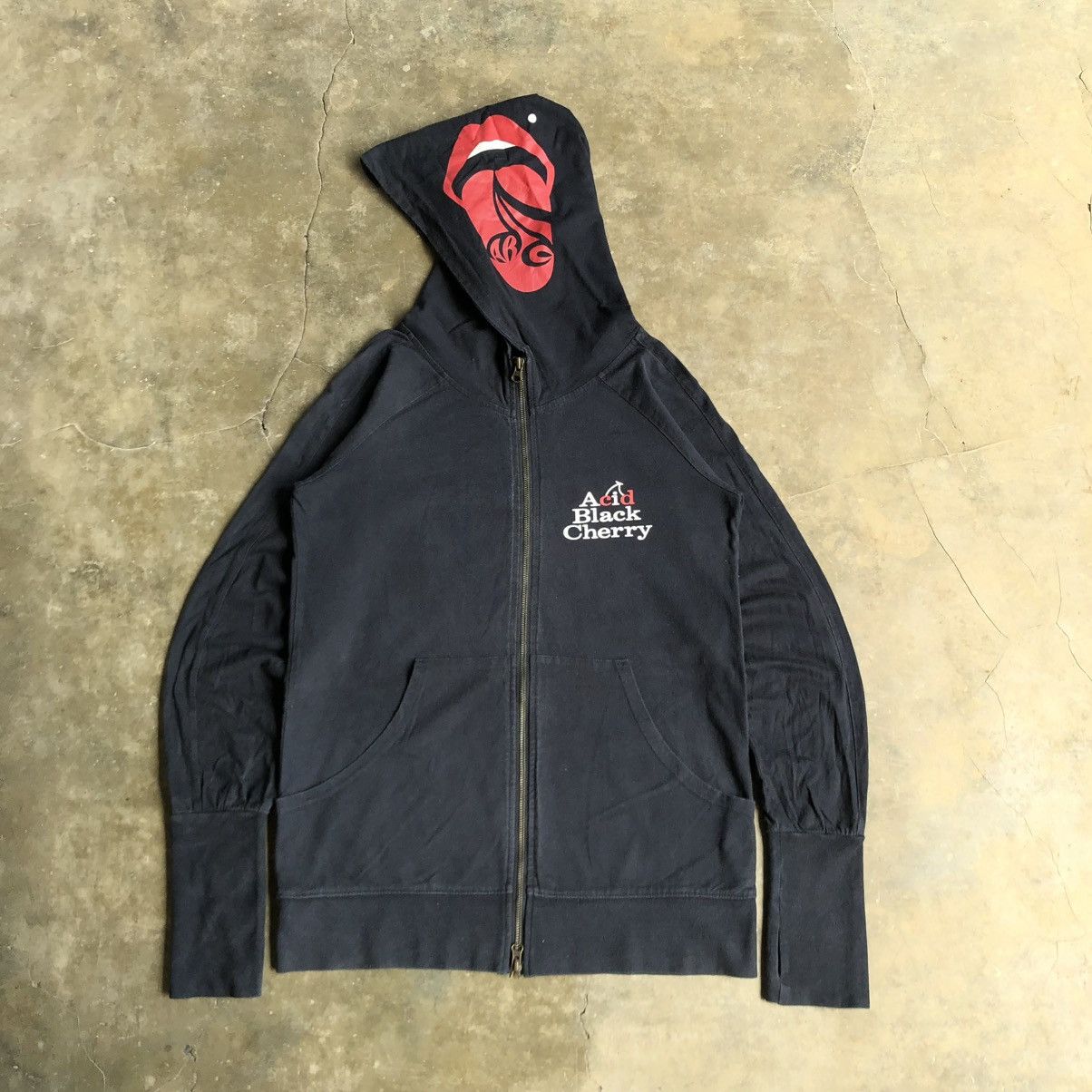 20471120 2000s Acid Black “Suck You” Ziphoodie Lgb Punk Sly Style Size US M / EU 48-50 / 2 - 1 Thumbnail