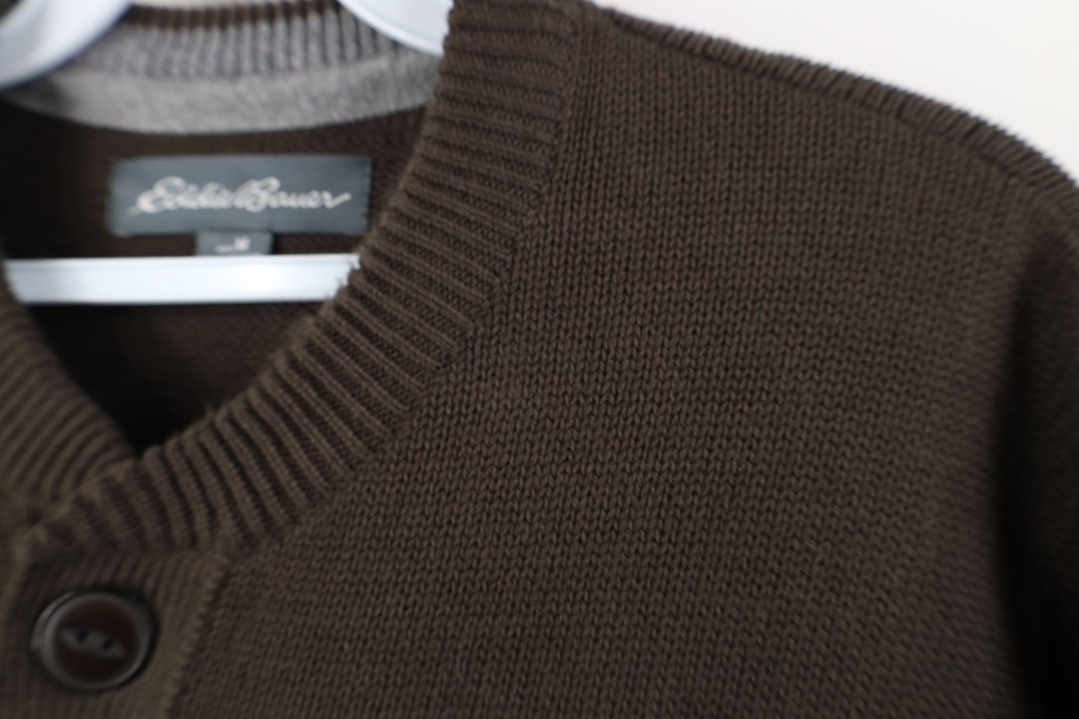 Eddie Bauer Vintage Eddie Bauer Cotton Ribbed Knit Henley Sweater Brown Size US M / EU 48-50 / 2 - 5 Thumbnail