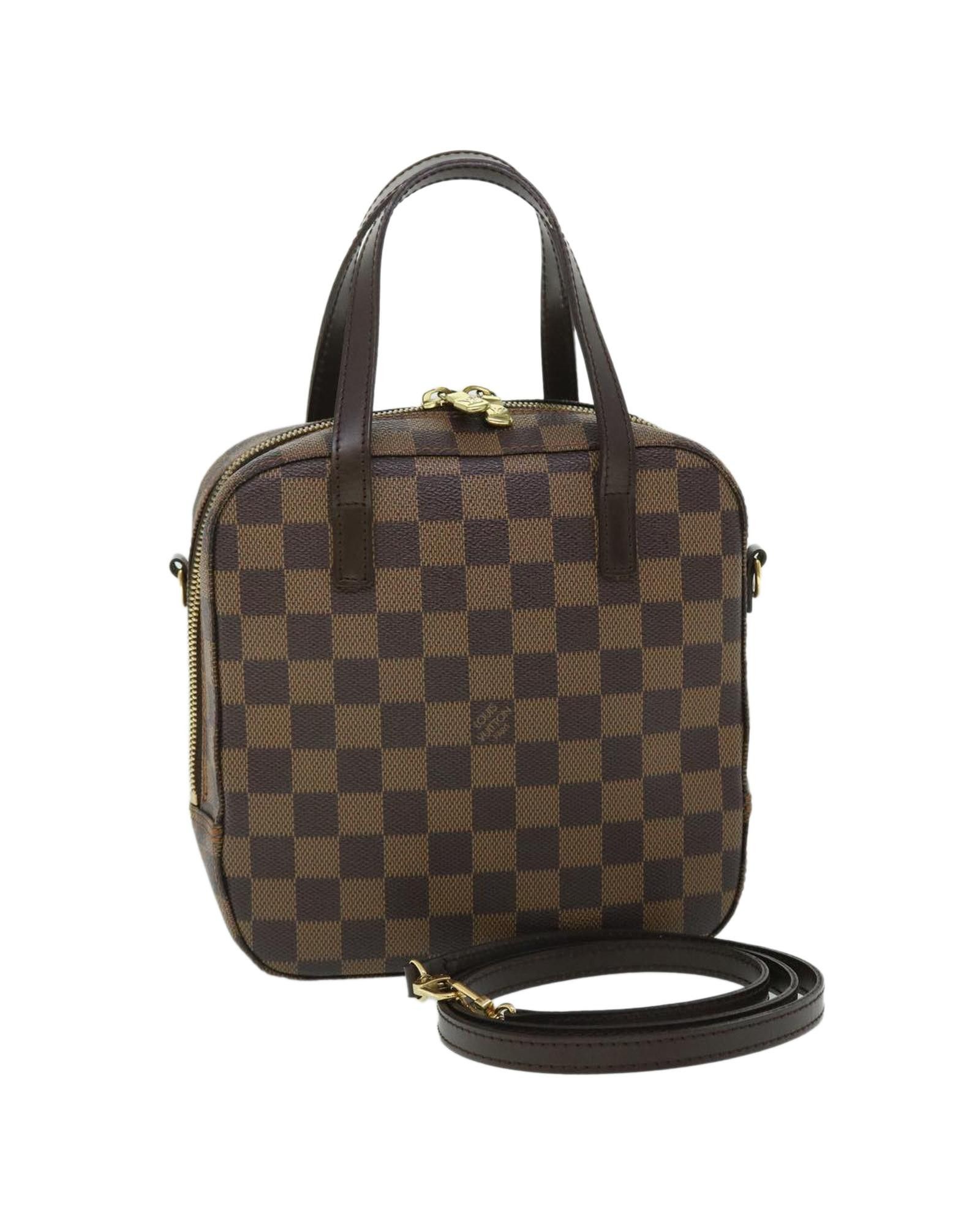 image of Louis Vuitton Damier Ebene Hand Bag in Damie Ebene, Women's