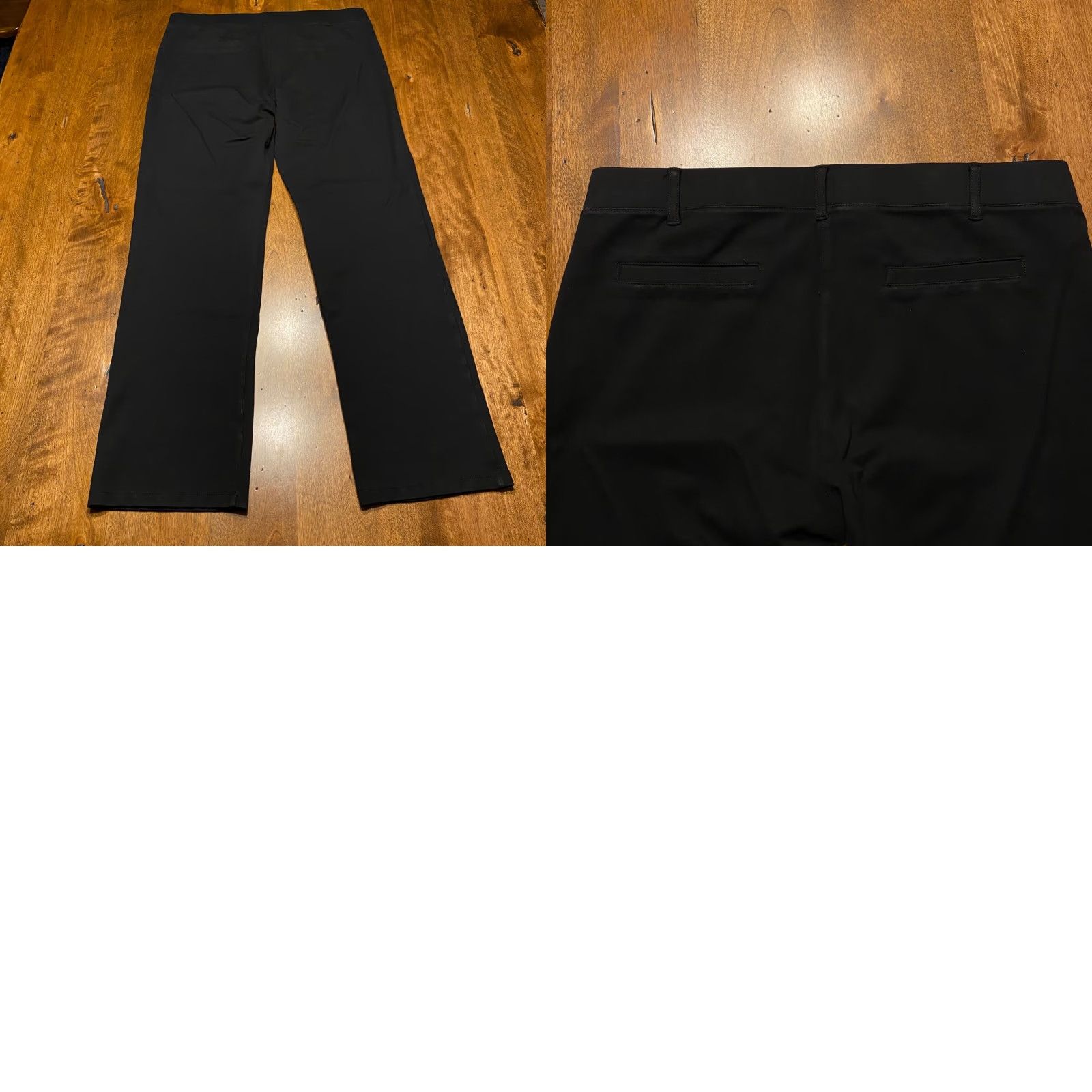 Vintage Betabrand Pants Womens L Petite Black Ribbed Straight Leg Yoga Dress Workwear Size 36" / US 14 / IT 50 - 8 Thumbnail