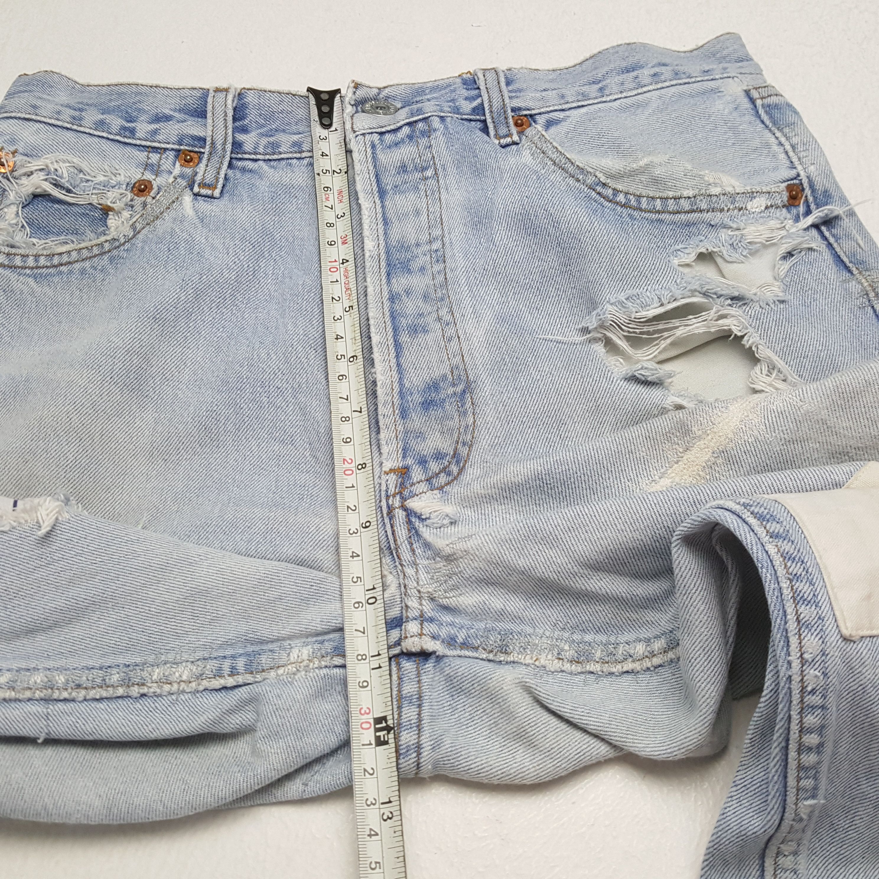 Levi's × Levi's Vintage Clothing × Vintage Vintage LEVI'S Kurt Cobain Distressed Patchwork Style Jeans Size US 28 / EU 44 - 8 Thumbnail