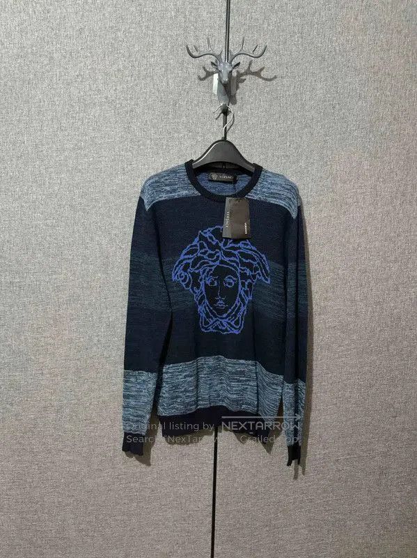 Versace Colorblock Wool Medusa Sweater for Men .