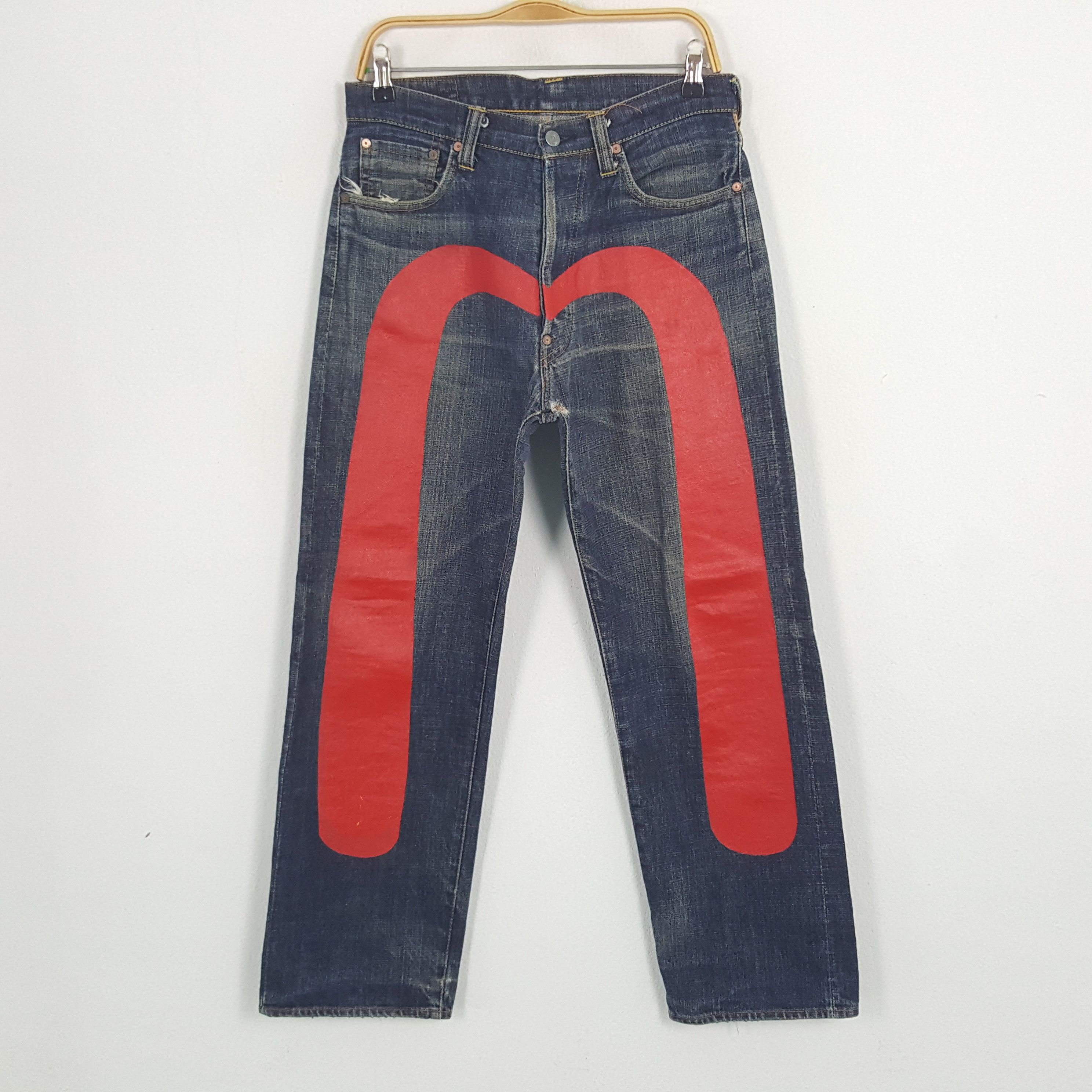 初期　evisu yamane RARE Vintage Evisu Yamane Big Daicock Evisu Distressed Jean