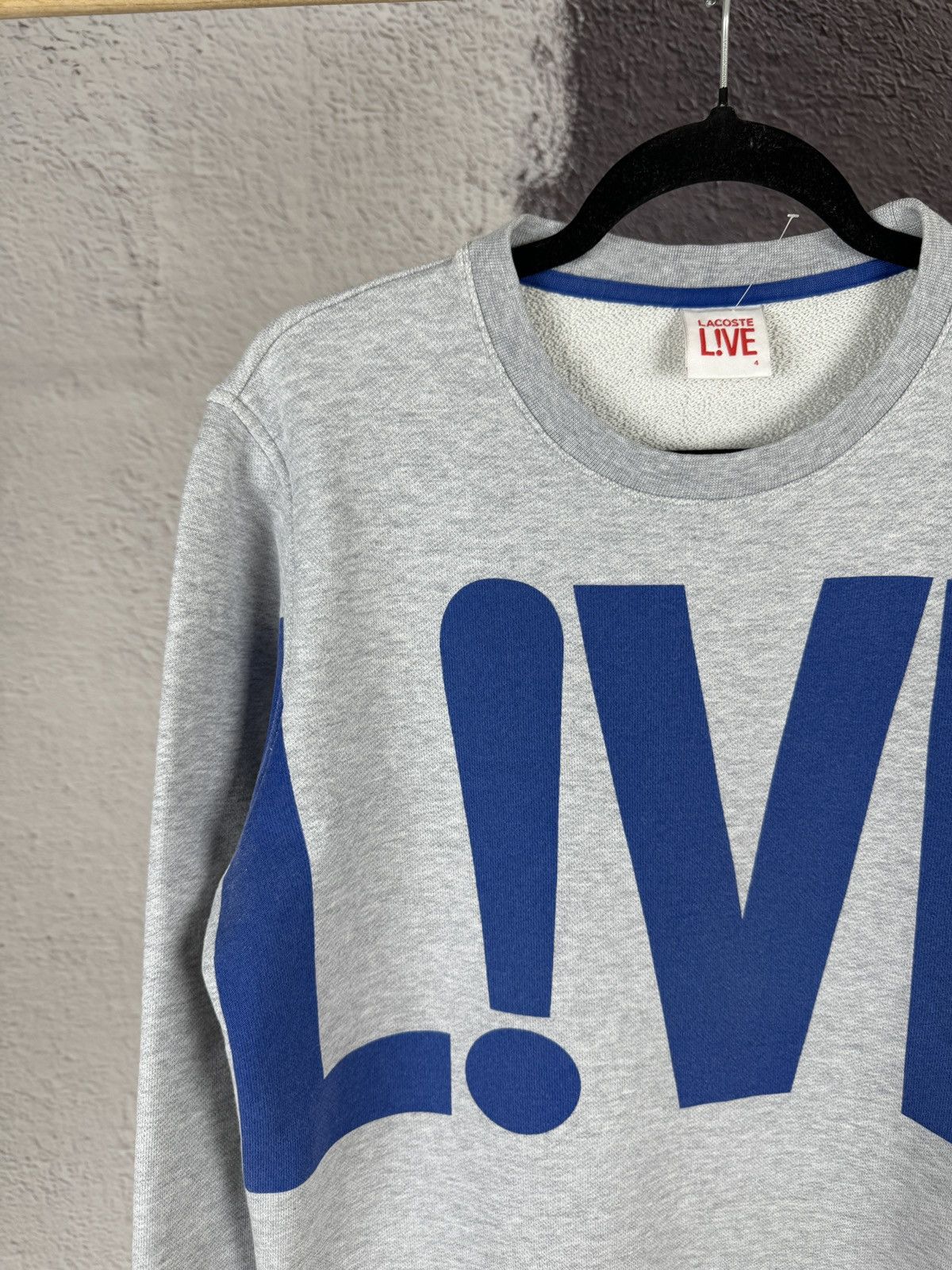 Lacoste Lacoste Live grey big logo sweatshirt Size US M / EU 48-50 / 2 - 3 Thumbnail