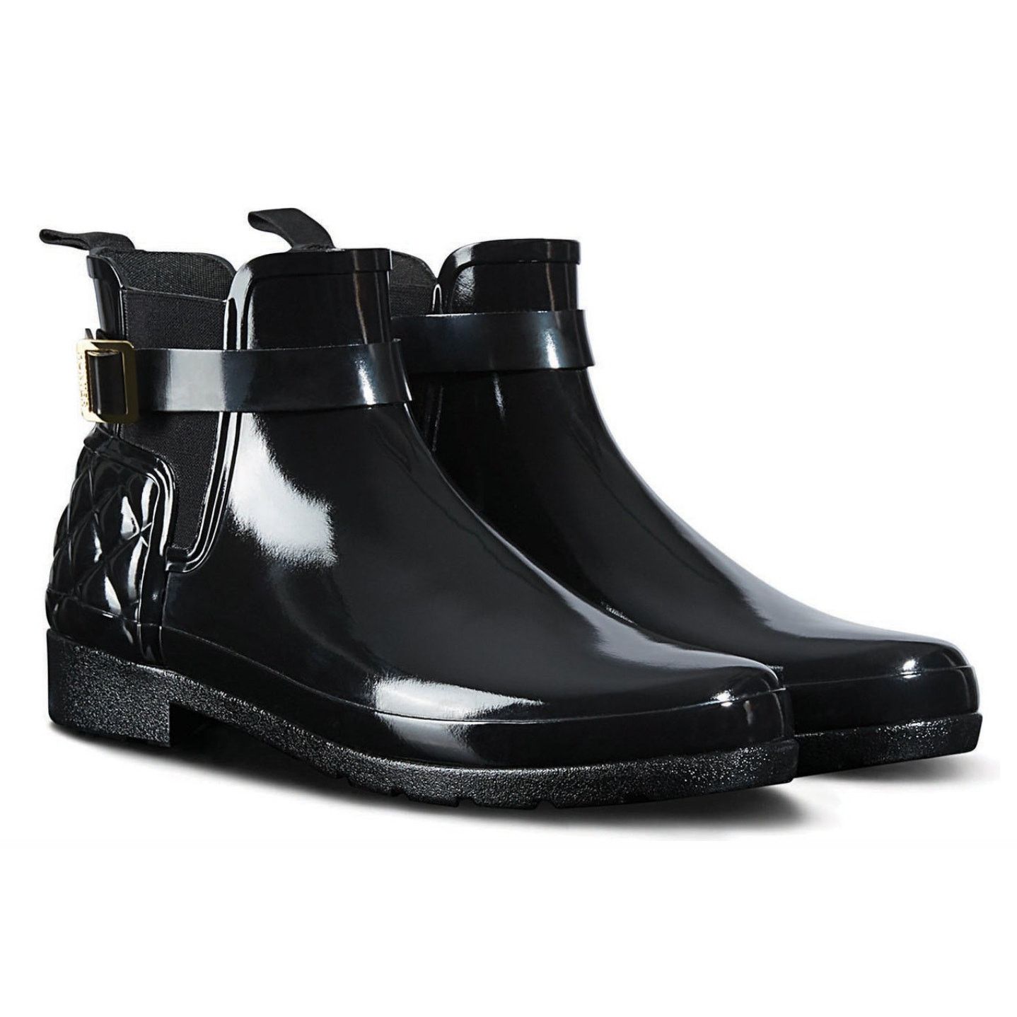 Hunter NEW Hunter Refined Gloss Quilted Chelsea Ankle Rain Boots Size US 9 / IT 39 - 4 Thumbnail