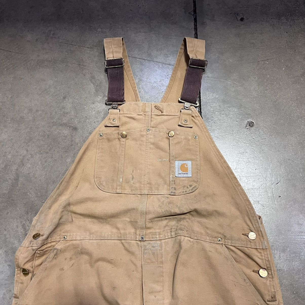 Carhartt × Vintage Vintage 90s Carhartt Double Knee Carpenter Pant Bibs Overall Size US 42 / EU 58 - 5 Thumbnail