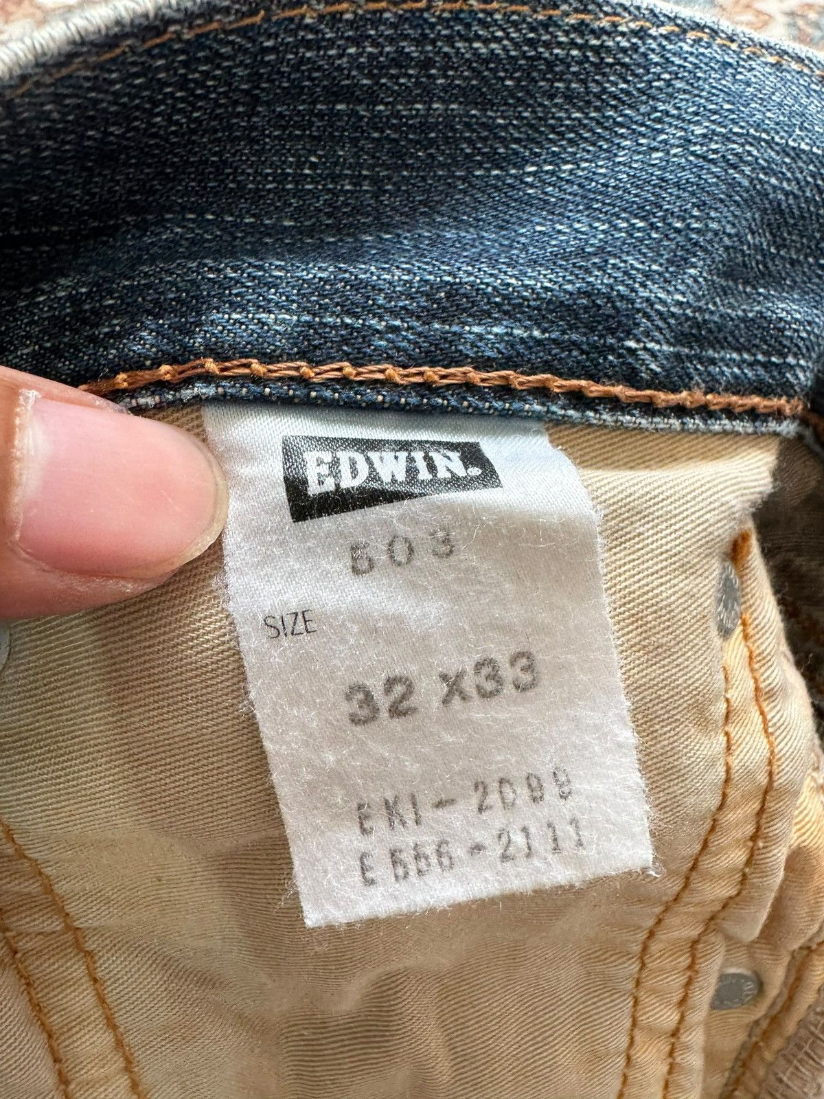 Edwin Vintage Edwin 503 Premium Distressed Jeans Size US 34 / EU 50 - 15 Thumbnail
