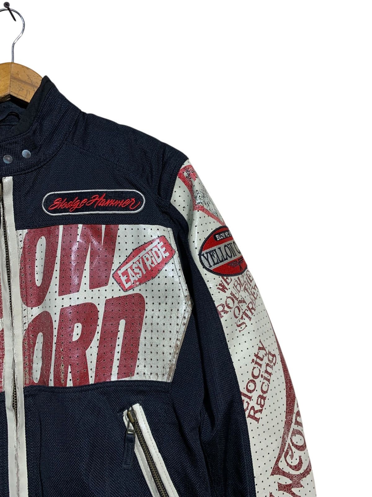 YELLOW CORN 🔥VTG YELLOW CORN SLEDGE HAMMER RACING BIKERS JACKET Size US L / EU 52-54 / 3 - 5 Thumbnail