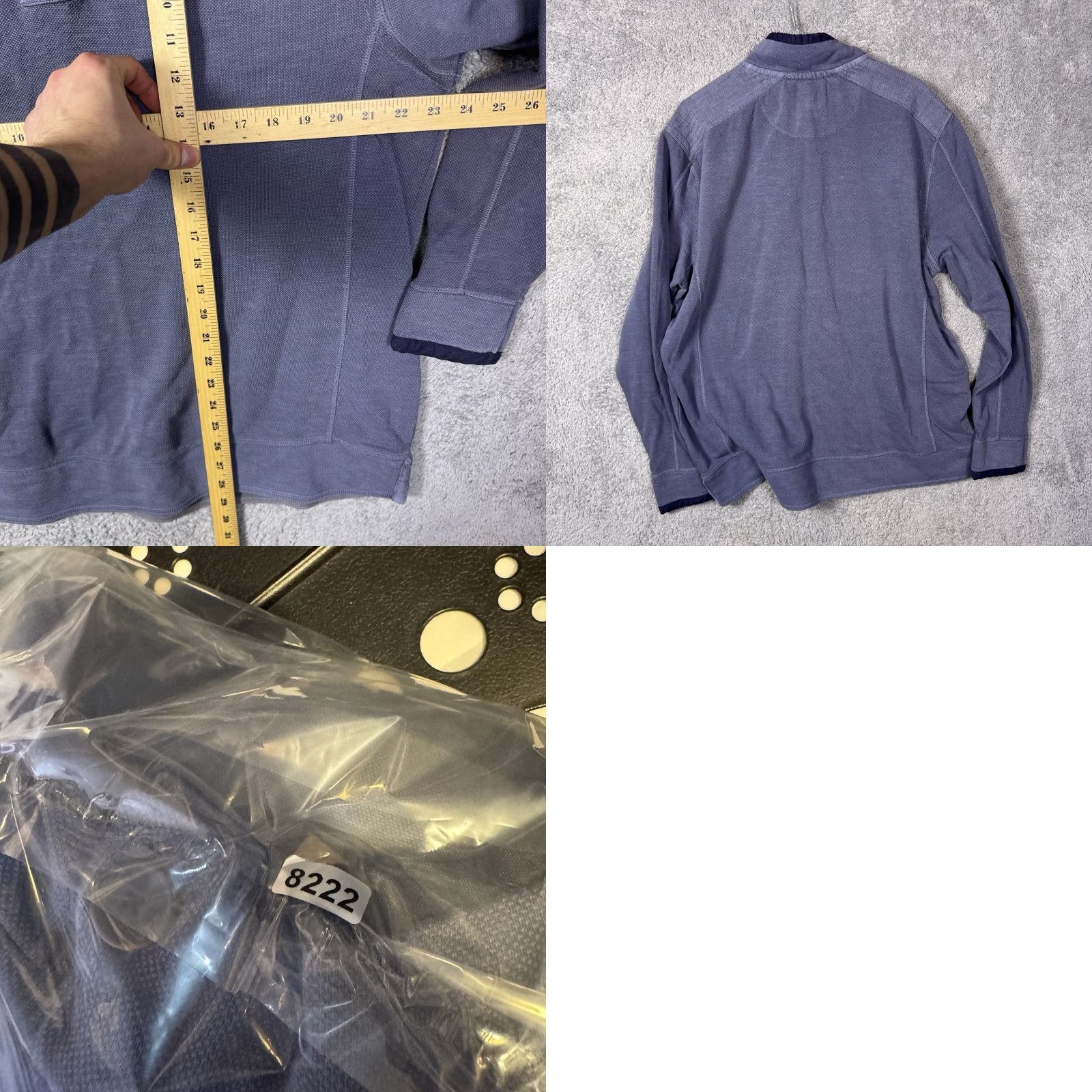 Johnston & Murphy Johnston & Murphy Jacket Mens L Washed Slub Pique 1/4 Button Henley Pullover NEW Blue Jacket Mens L Size US L / EU 52-54 / 3 - 8 Thumbnail
