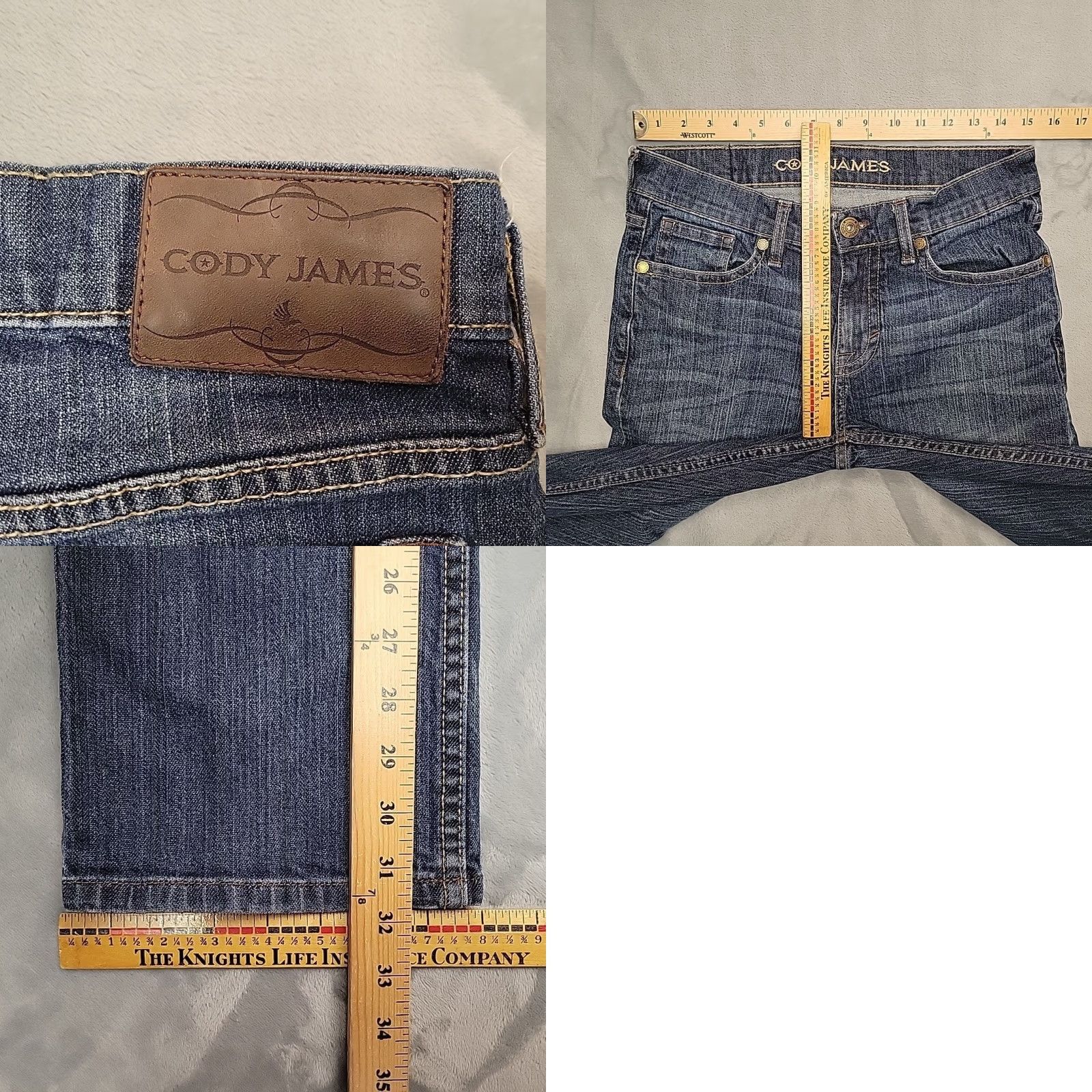 Cody James Cody James Jeans Men 29x32 Blue Denim Boot Cut Straight Leg Outdoor Work Western Jeans Mens 90s Cowboy USA American Western Size US 29 - 8 Thumbnail