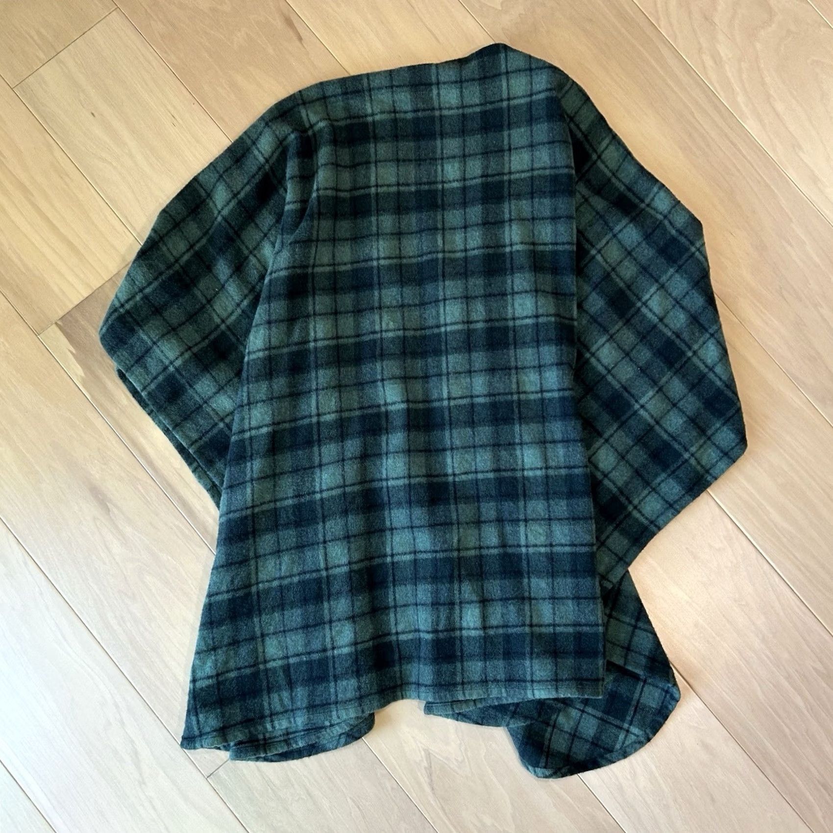 Vintage VINTAGE Texas Body Hangings Wool Plaid Wrap Poncho Cardigan Women’s One Size Size ONE SIZE - 5 Thumbnail
