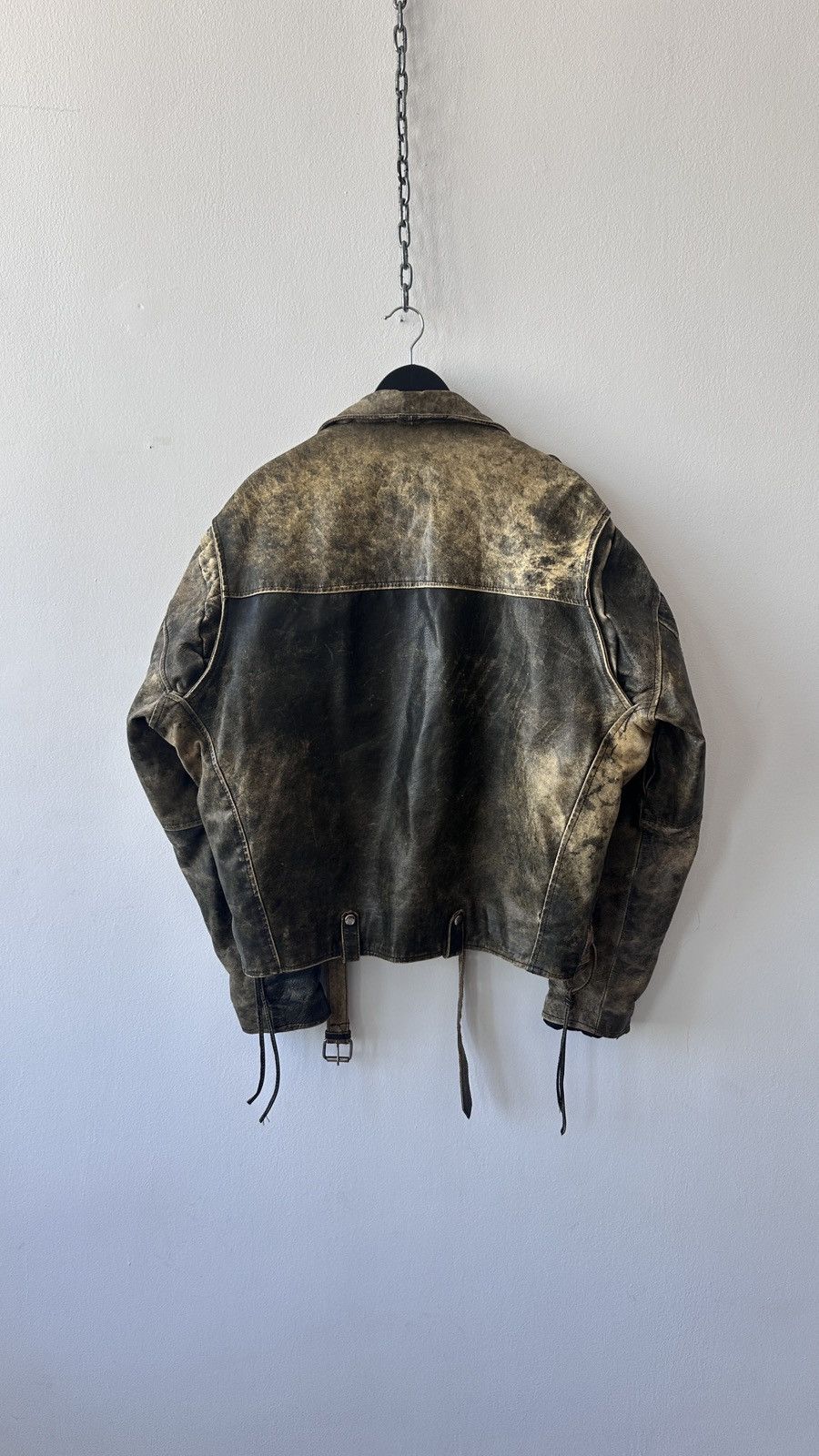 Other Leather Motorcycle Jacket XL Braided Shoulders Rocker Heavy Size US XL / EU 56 / 4 - 12 Thumbnail