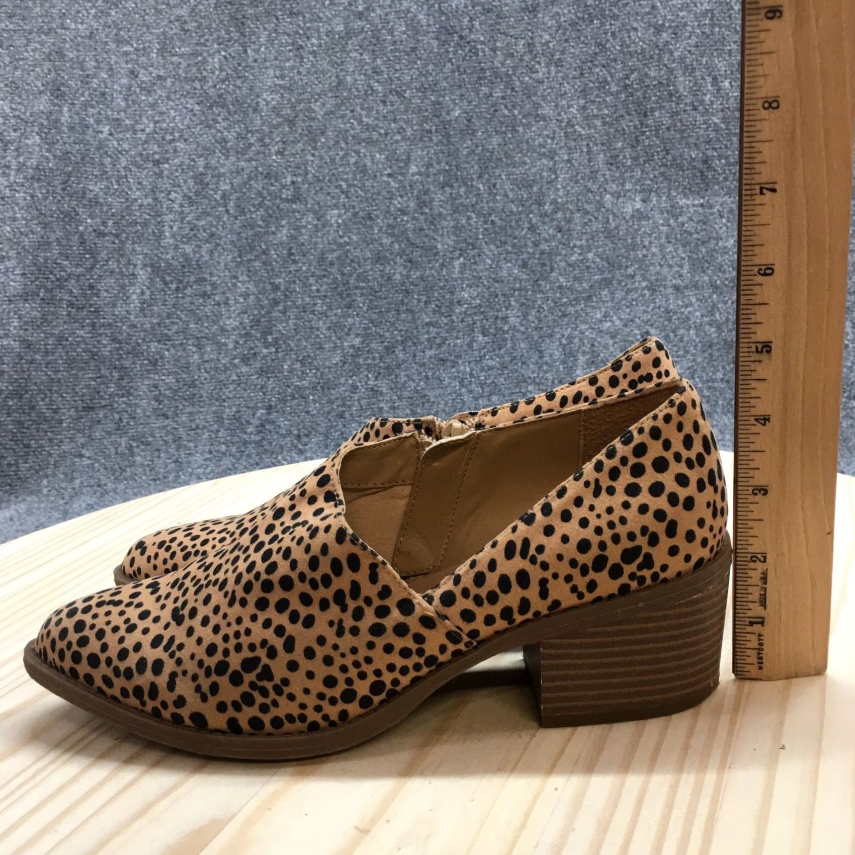 Vintage Maurices Boots Womens Brown Amanda Stitch Low Side Shootie Leopard Size US 8 / IT 38 - 6 Thumbnail