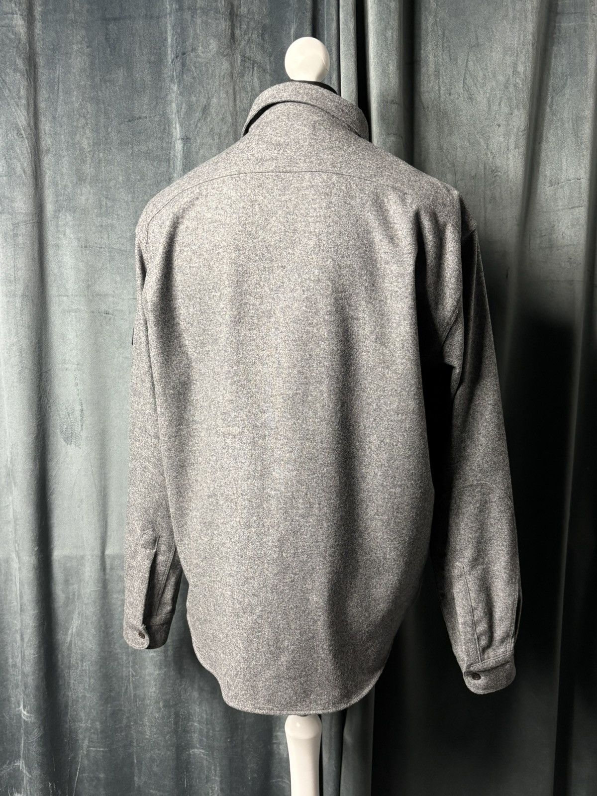 Paul & Shark Paul & Shark Yachting Grey Wool Button Up Shirt Flannel Size US XL / EU 56 / 4 - 6 Thumbnail