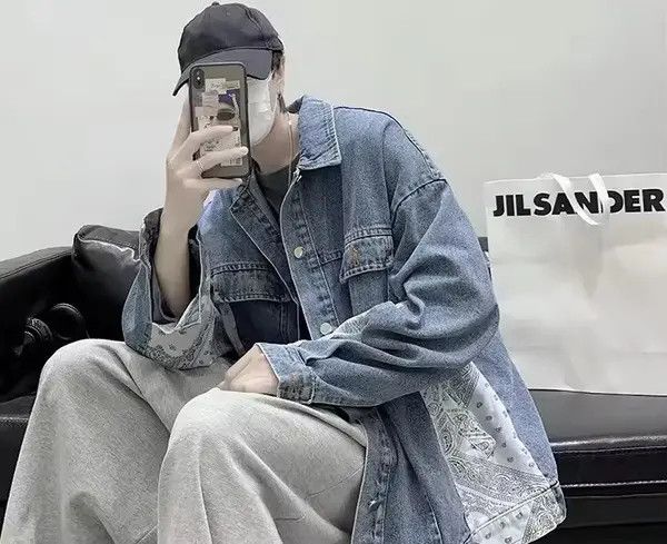 Japanese Brand 💥New Limited Release Side Bandana Denim Jacket Size US L / EU 52-54 / 3 - 3 Thumbnail