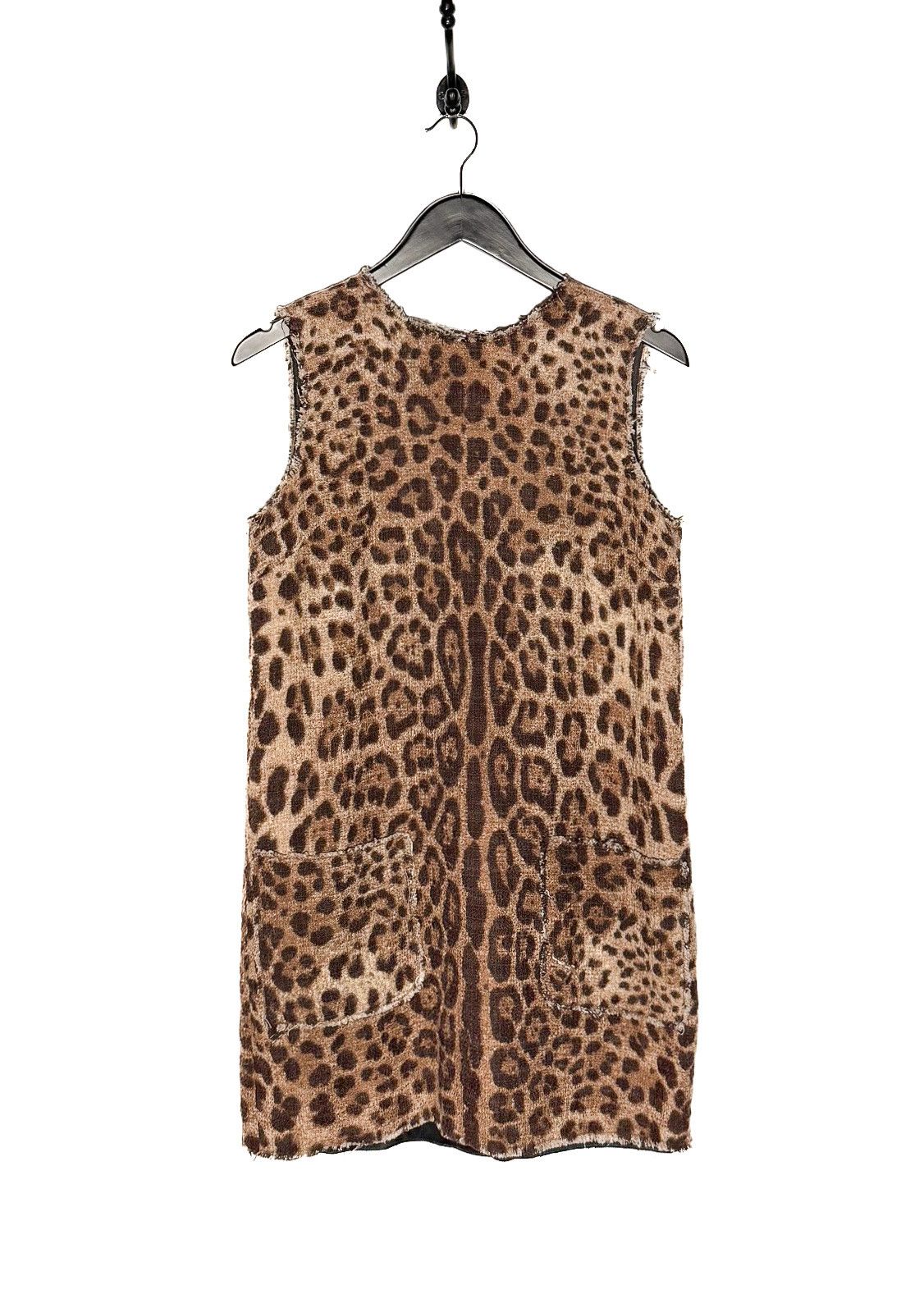 Dolce & Gabbana Dolce & Gabbana Leopard Print Cotton Tweed Mini Dress Size M / US 6-8 / IT 42-44 - 1 Thumbnail