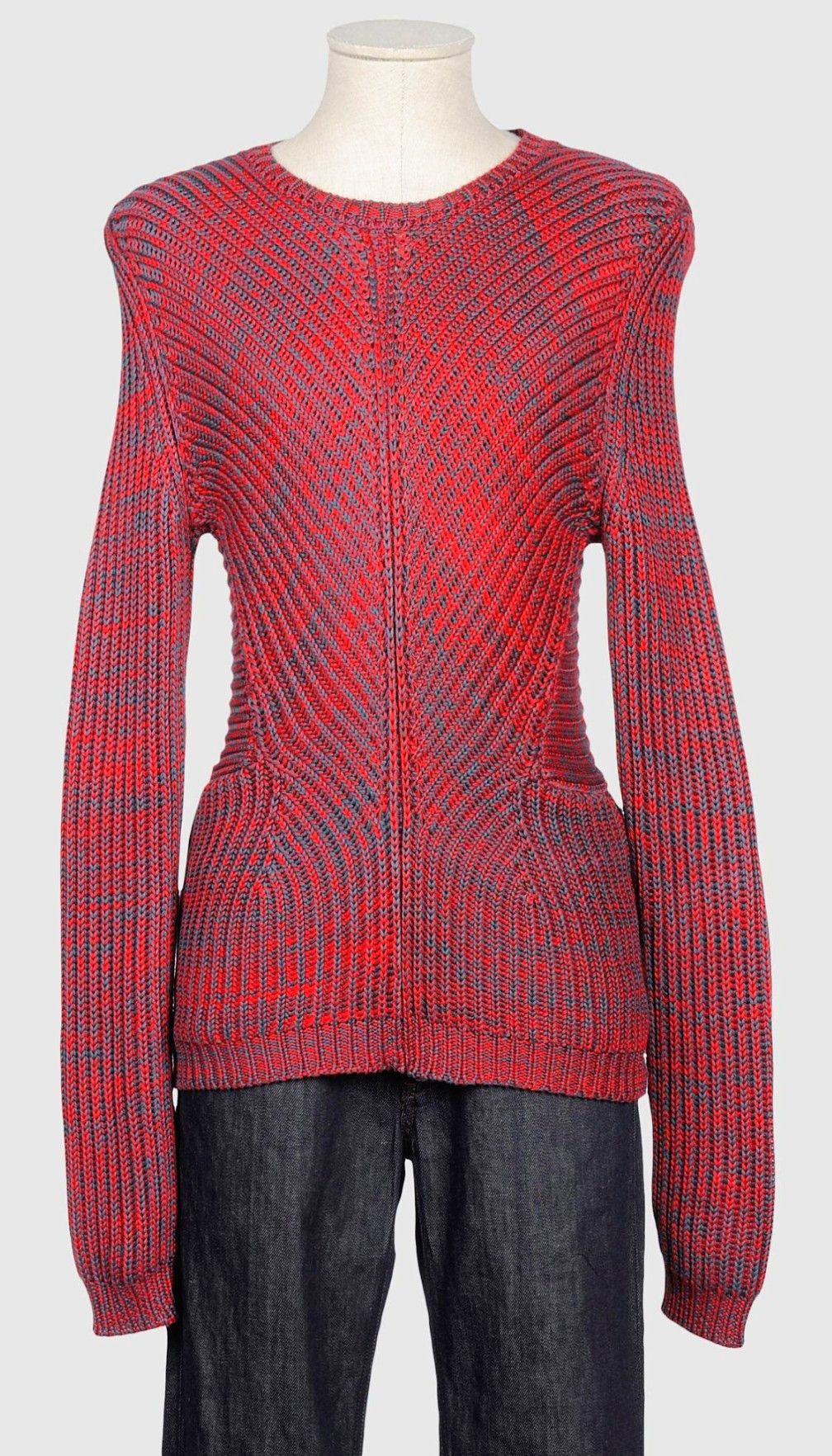 Balenciaga Balenciaga melange effect red/navy sweater Size US L / EU 52-54 / 3 - 1 Thumbnail