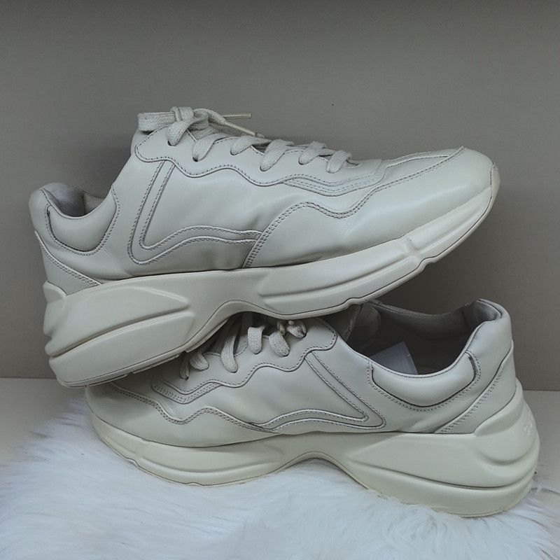 Gucci Gucci Rhyton Logo Ivory Low-top Sneakers - Size US 8 / EU 41 - 6 Thumbnail