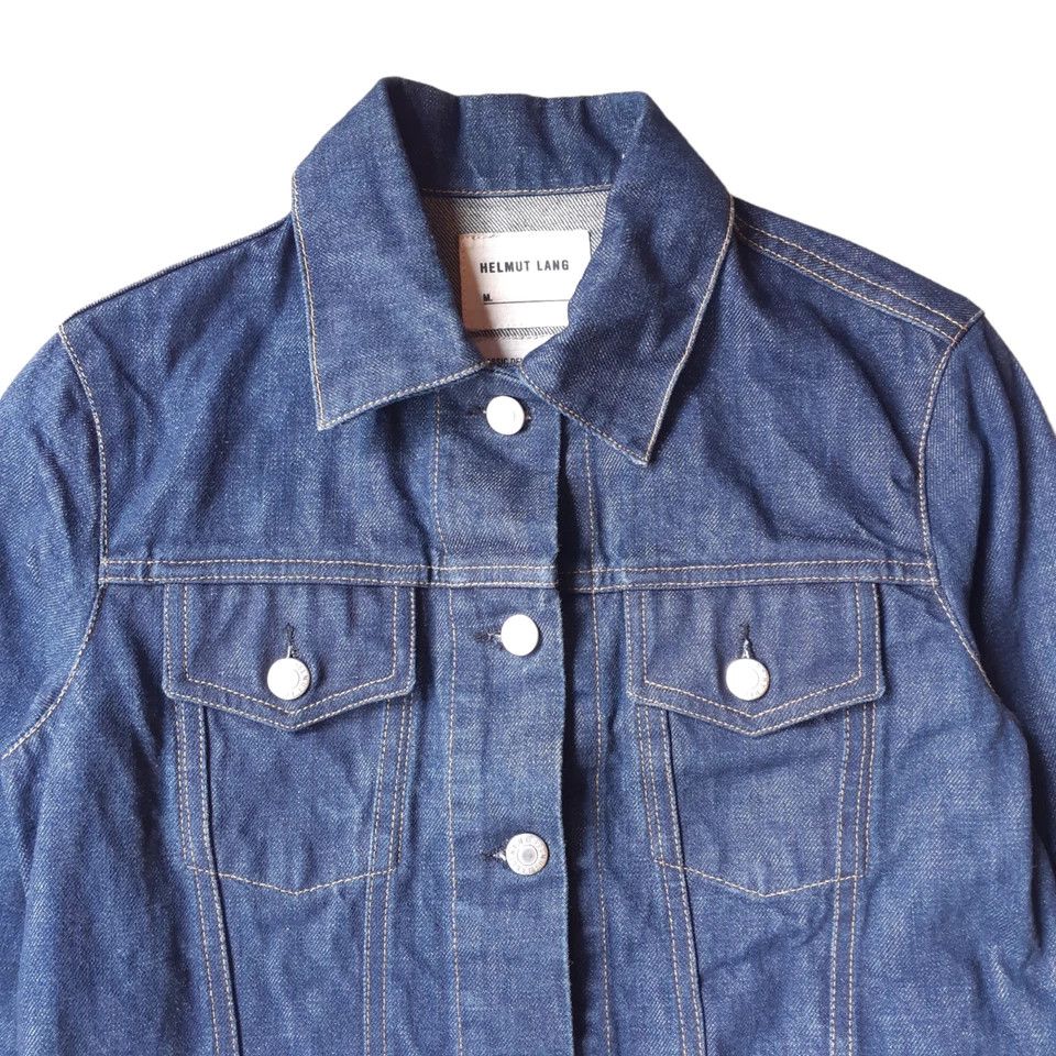 Helmut Lang HELMUT LANG 1999 Folded Sleeves Denim Jacket Women Size XS / US 0-2 / IT 36-38 - 2 Thumbnail