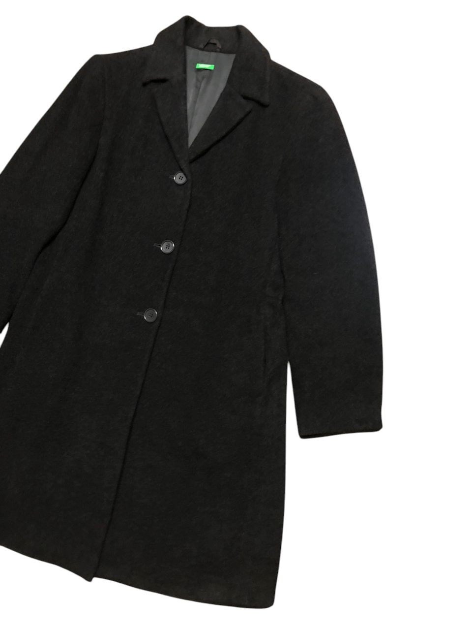 United Colors Of Benetton United Colors Of Benetton Wool Trenchcoat Black Size M / US 6-8 / IT 42-44 - 4 Thumbnail