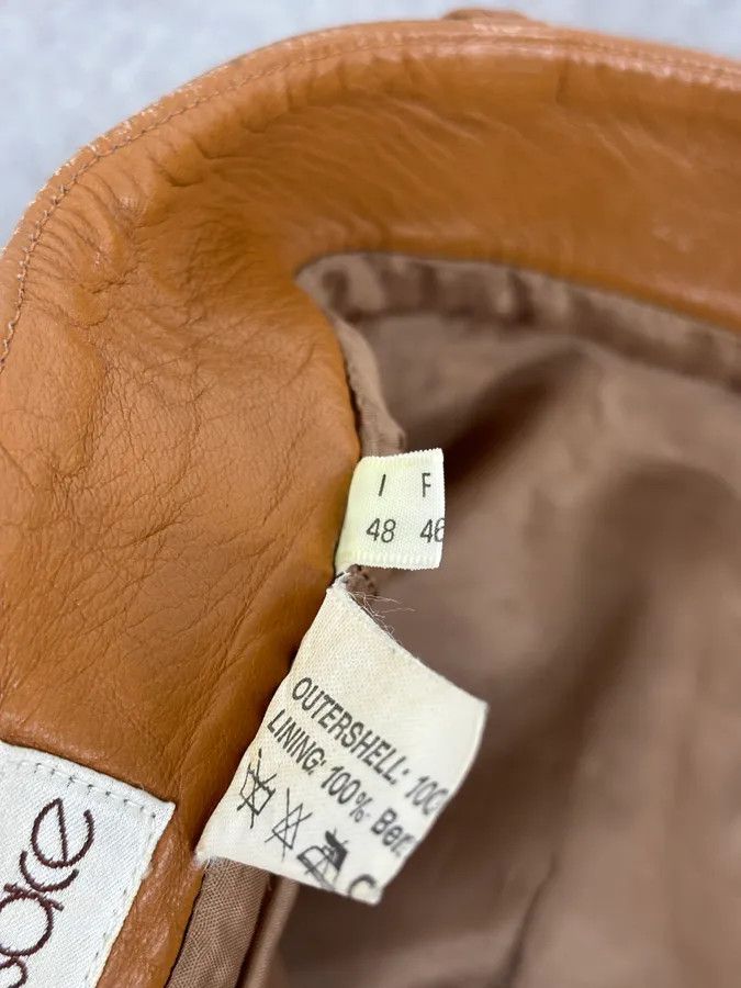 Vintage 1980s Gianni Versace Cognac Leather Pants Size US 32 / EU 48 - 12 Thumbnail