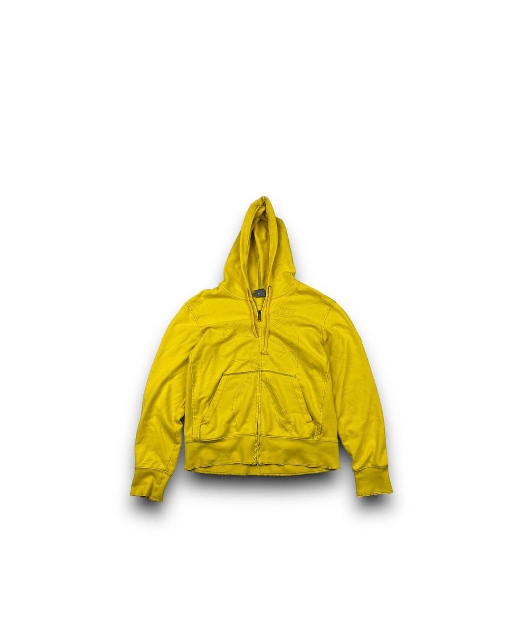 Nike Nike Vintage Full Zip Yellow Hoodie Size Medium Size US M / EU 48-50 / 2 - 1 Thumbnail