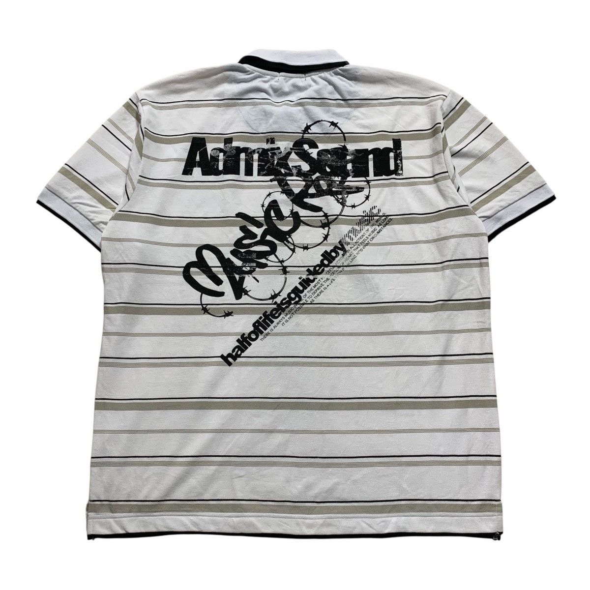 Japanese Brand Y2K Beaumont Carr Poem Stripe Polos Japanese Brand Size US XXL / EU 58 / 5 - 5 Thumbnail