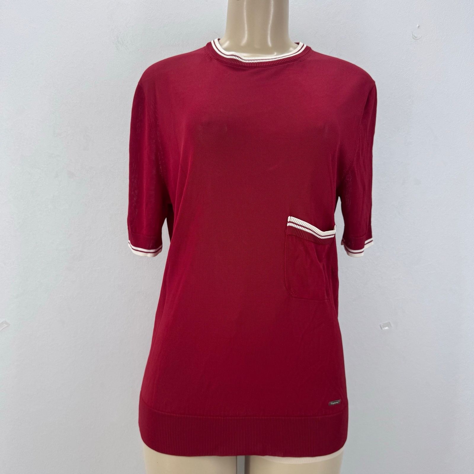 Dsquared2 DSQUARED2 Red Sweater T-Shirt Lightweight Made in Italy Size S / US 4 / IT 40 - 1 Thumbnail