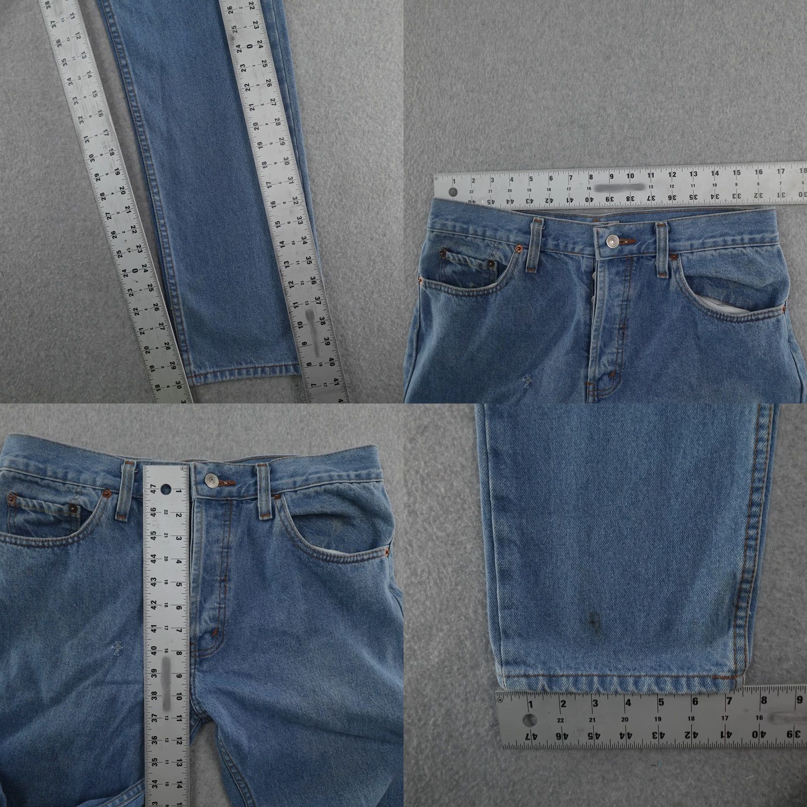 Levi's VINTAGE Levi's 501 Jeans Shirt? 34X30 Light Wash Blue Regular Mens 90s Straight 5-Pocket Button Fly 501 Series Size US 34 / EU 50 - 8 Thumbnail