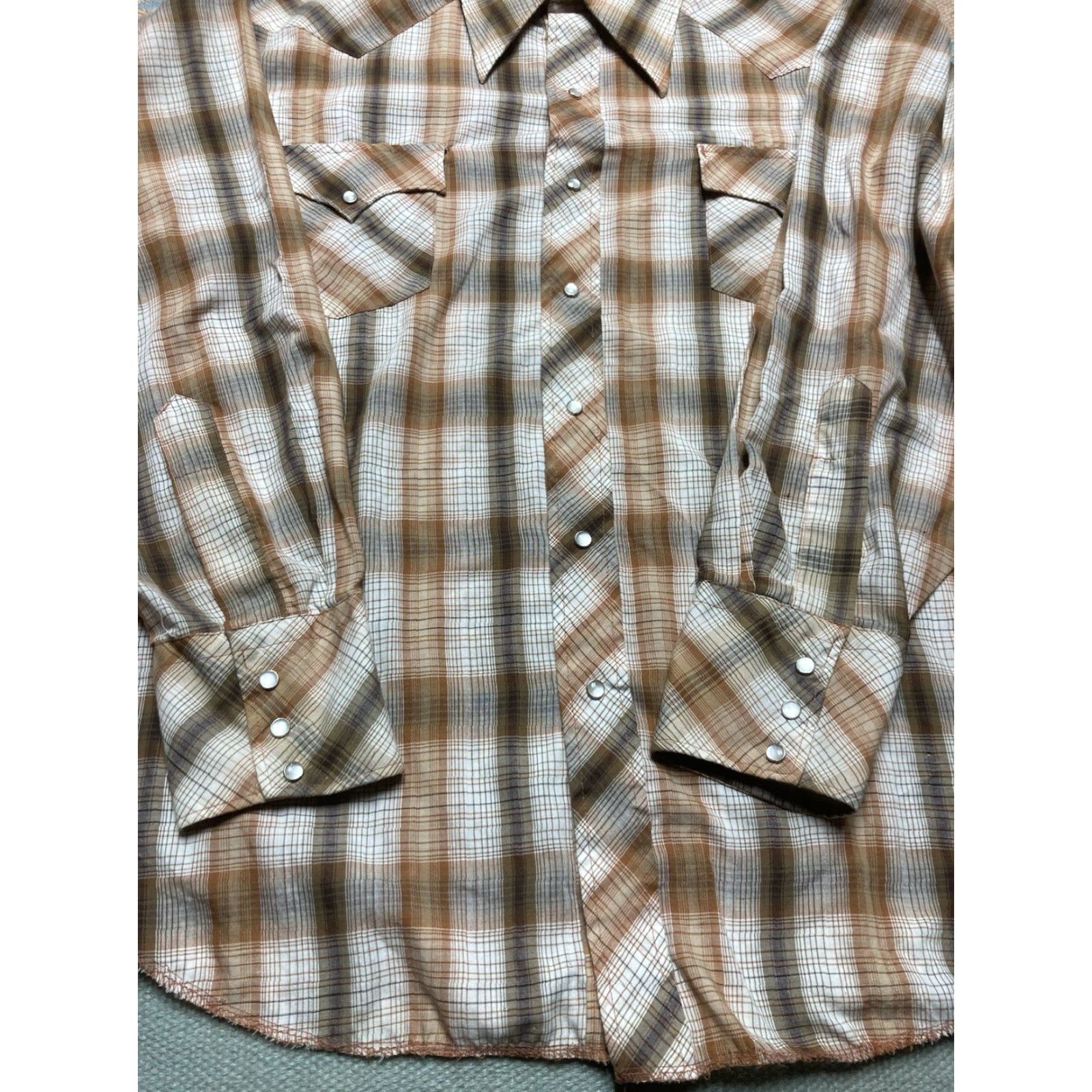 Vintage VINTAGE Chute #1 Pearl snap shirt long sleeve plaid western wear cowboy XL Size US XL / EU 56 / 4 - 2 Thumbnail