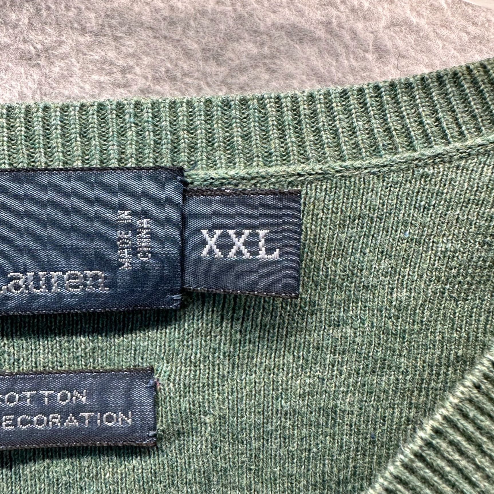 Ralph Lauren Ralph Lauren Sweater Adult 2XL Green Pima Cotton Knit Logo Embroidered Pony 90s Mens Size US XXL / EU 58 / 5 - 5 Thumbnail