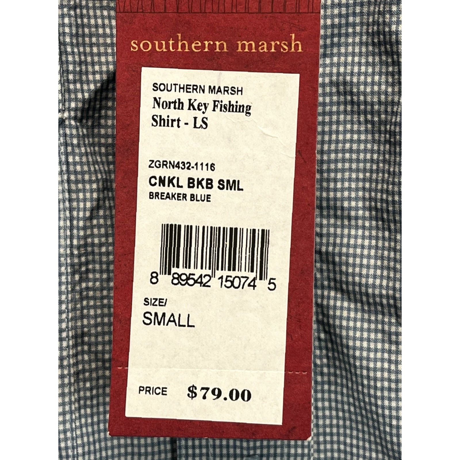 Vintage Southern Marsh Men’s Shirt Long Sleeve Fishing North Key small Vented NEW! Size US S / EU 44-46 / 1 - 7 Thumbnail
