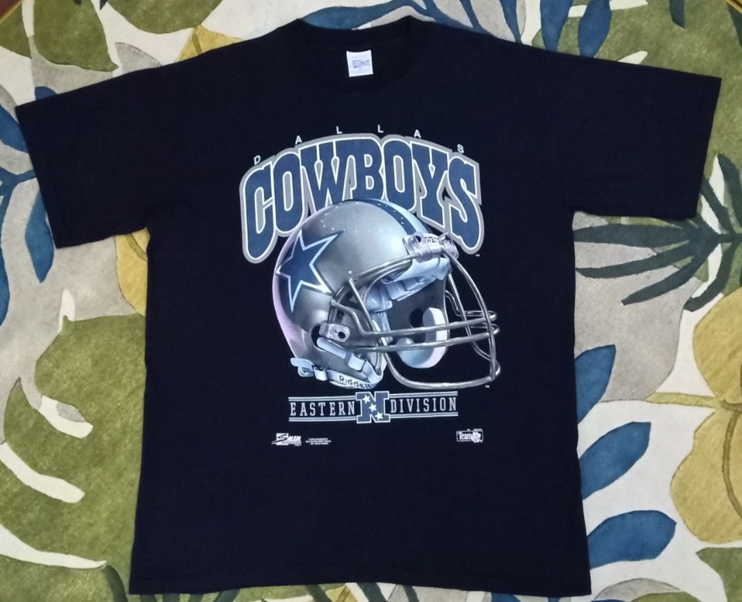 NFL × Salem Sportswear × Vintage Vintage 90s NFL Dallas Cowboys Riddell Helmet T-shirt Size US XL / EU 56 / 4 - 3 Thumbnail