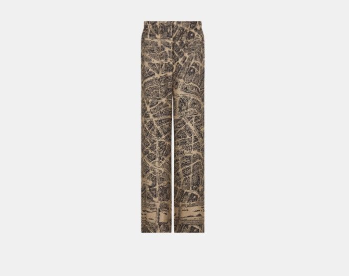 Dior o1w1db10425 351P49A Chez Moi Pant in Black & Beige Size 30" / US 8 / IT 44 - 1 Thumbnail