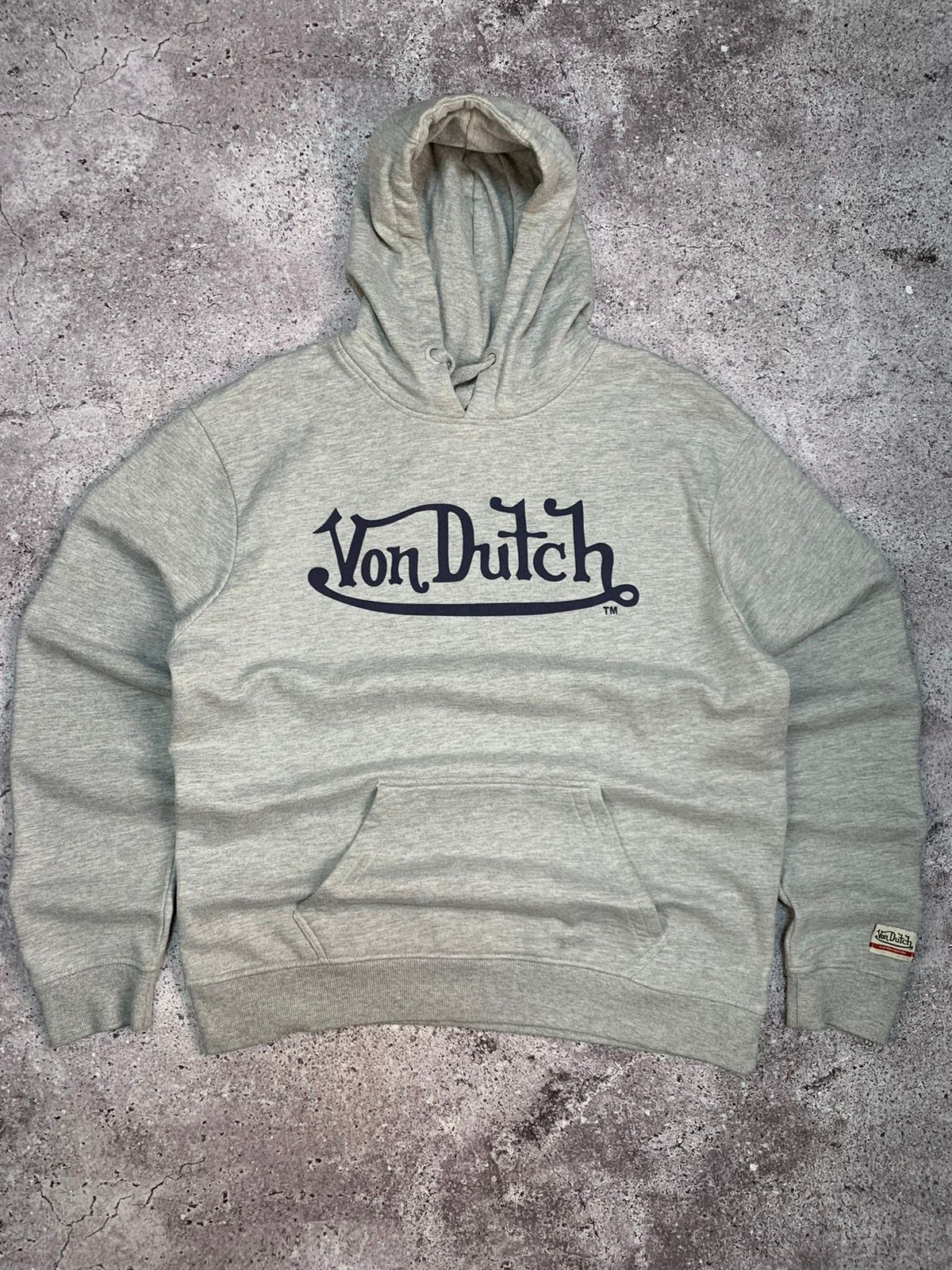 Pre-owned Vintage X Von Dutch Vintage Von Dutch Hoodie In Grey