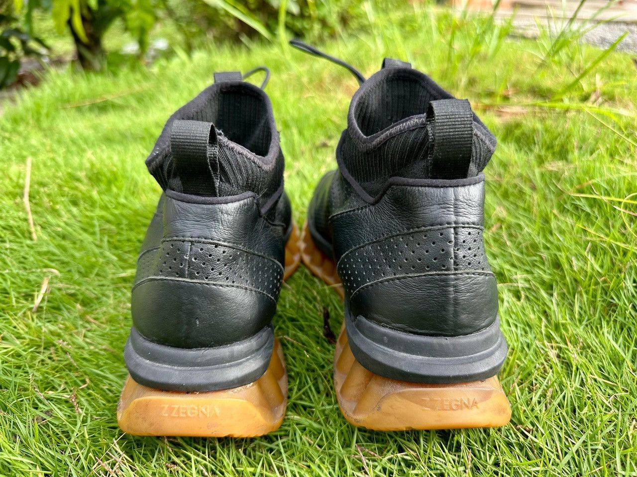 Z Zegna Authentic Zegna Black TechMerino A-Maze Sneakers Size US 7 / EU 40 - 4 Thumbnail