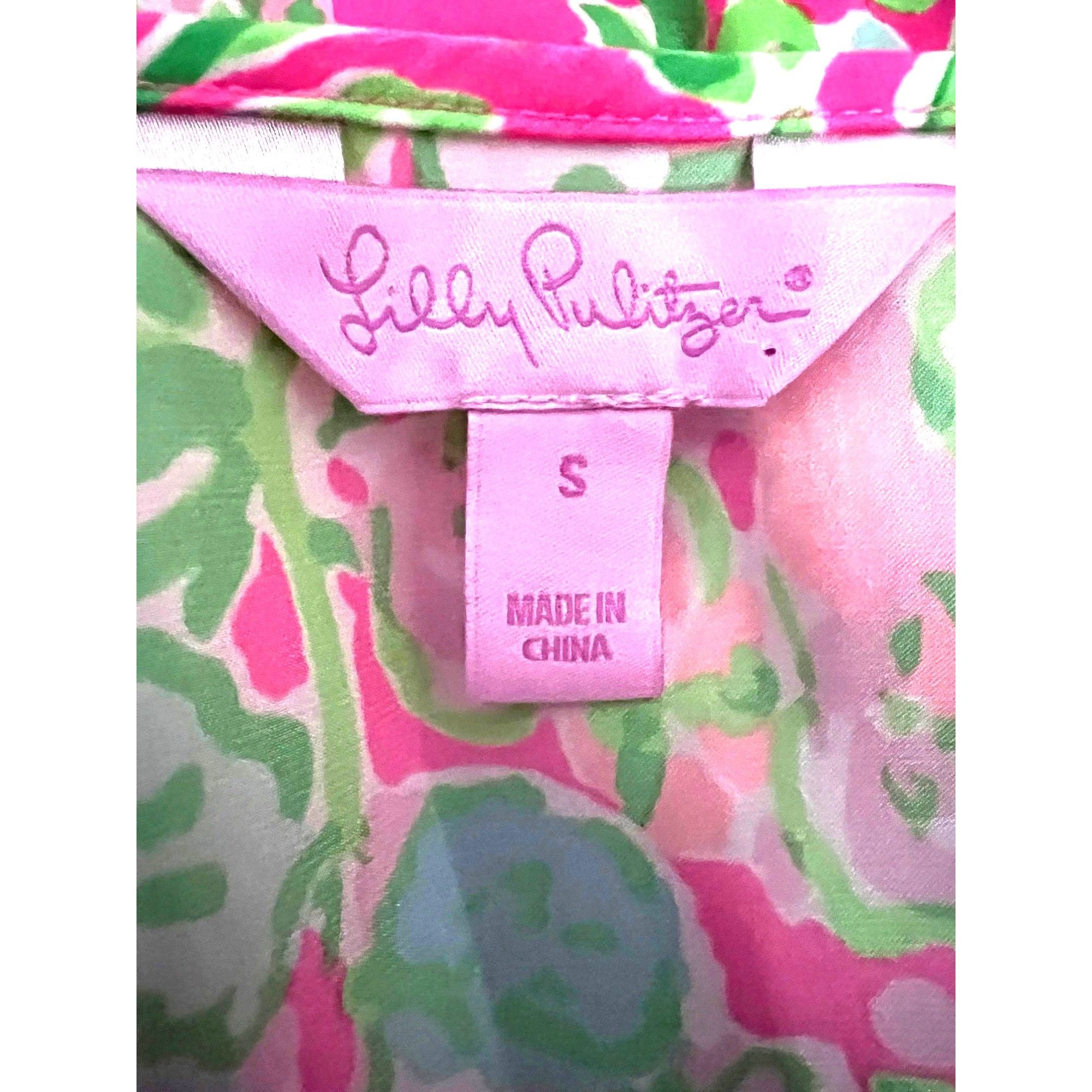 Lilly Pulitzer Lilly Pulitzer Womens Floral Pink Green Jumper Romper Small Size S / US 4 / IT 40 - 4 Thumbnail