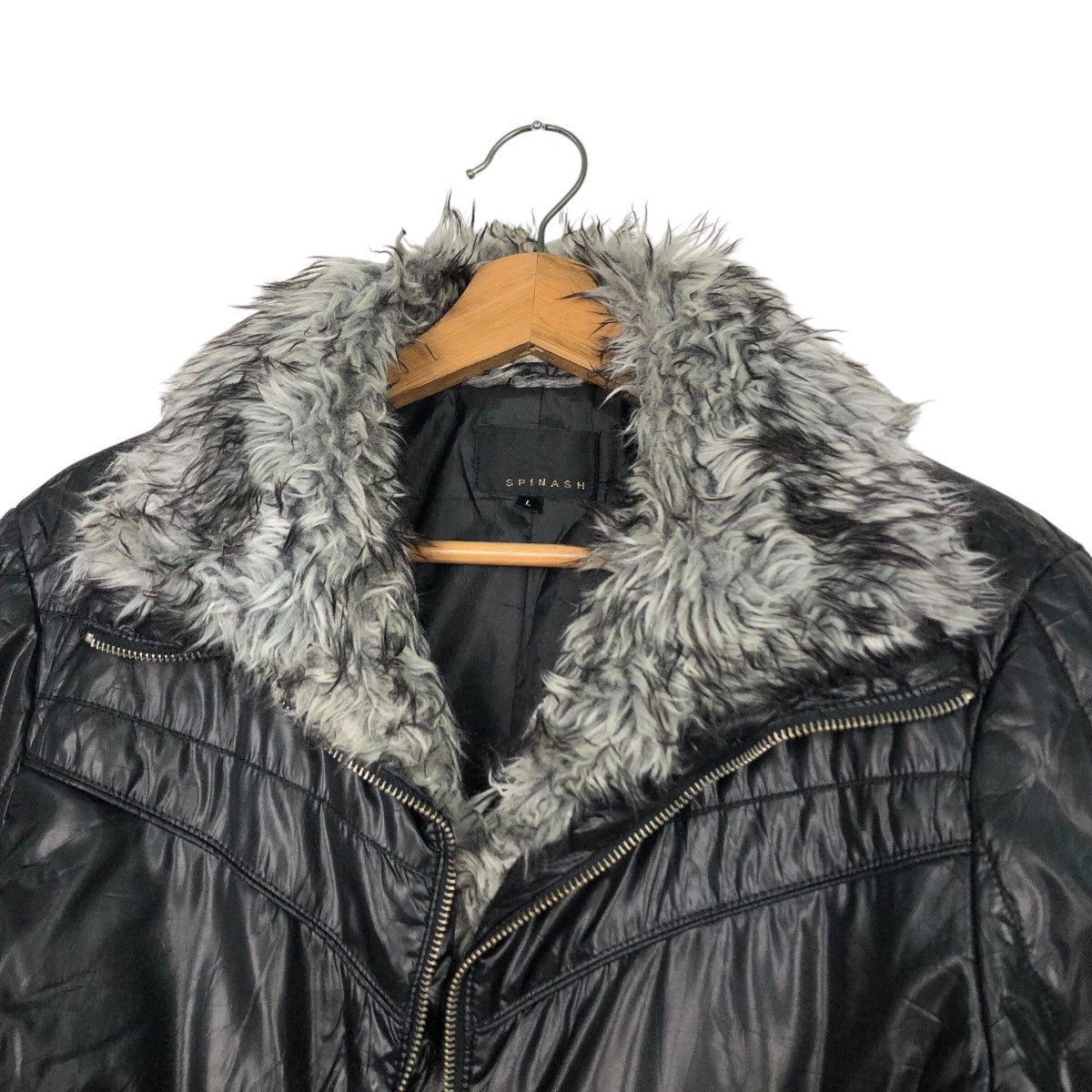 Japanese Brand 📌Vintage Light Puffer Jacket Spinash Mink Fur Hoodie Size US L / EU 52-54 / 3 - 17 Thumbnail