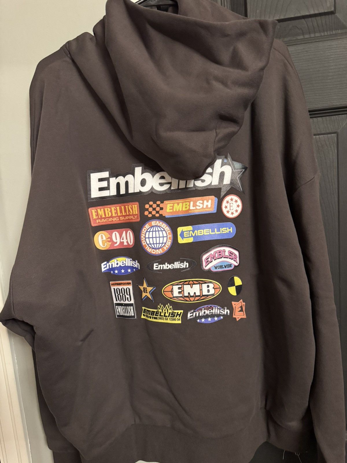 Embellish Embellish Heavyweight Sample Hoodie ‘Dark Brown’ Size US L / EU 52-54 / 3 - 2 Thumbnail